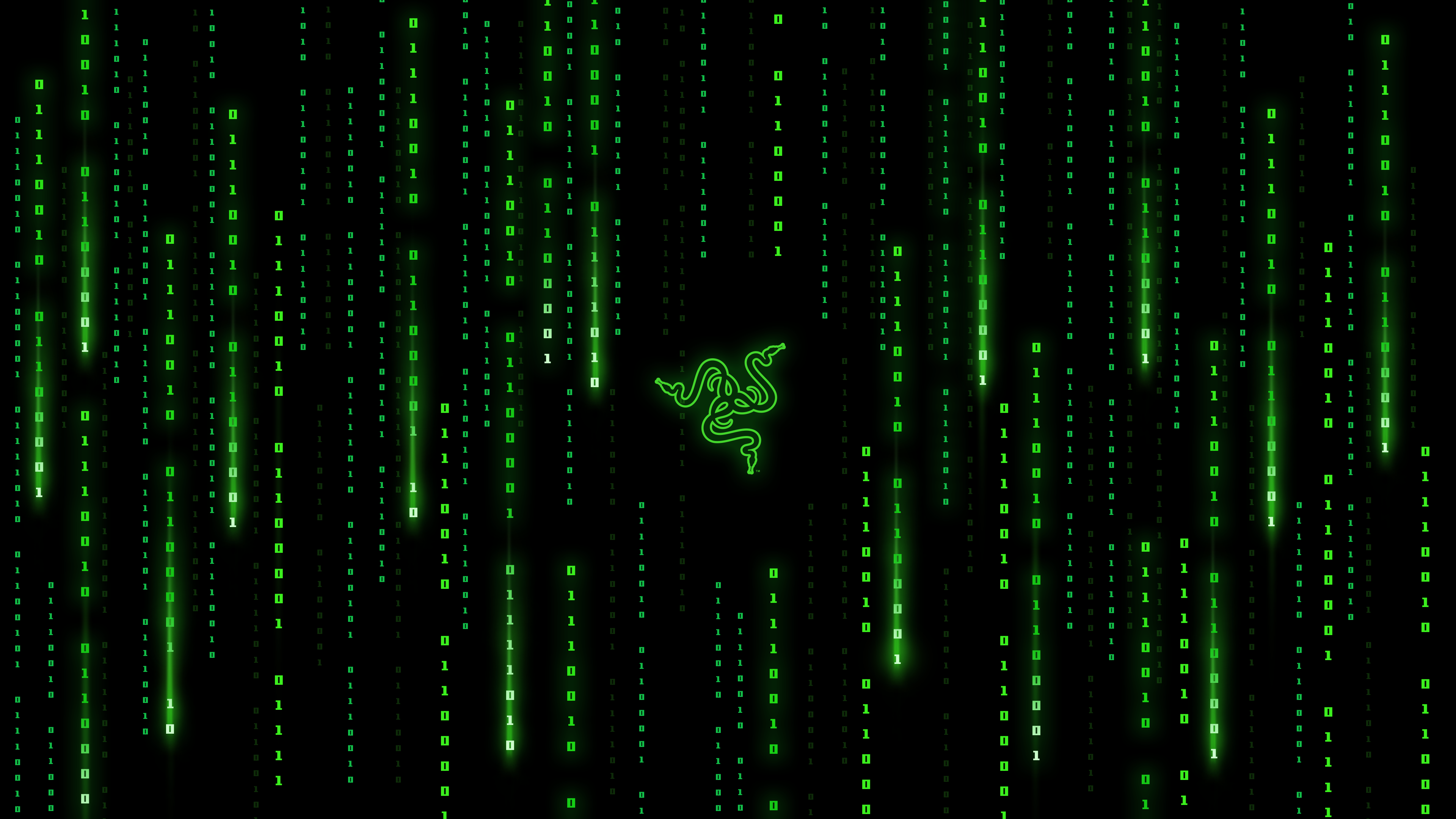 Razer Wallpaper 4K, Matrix falling code