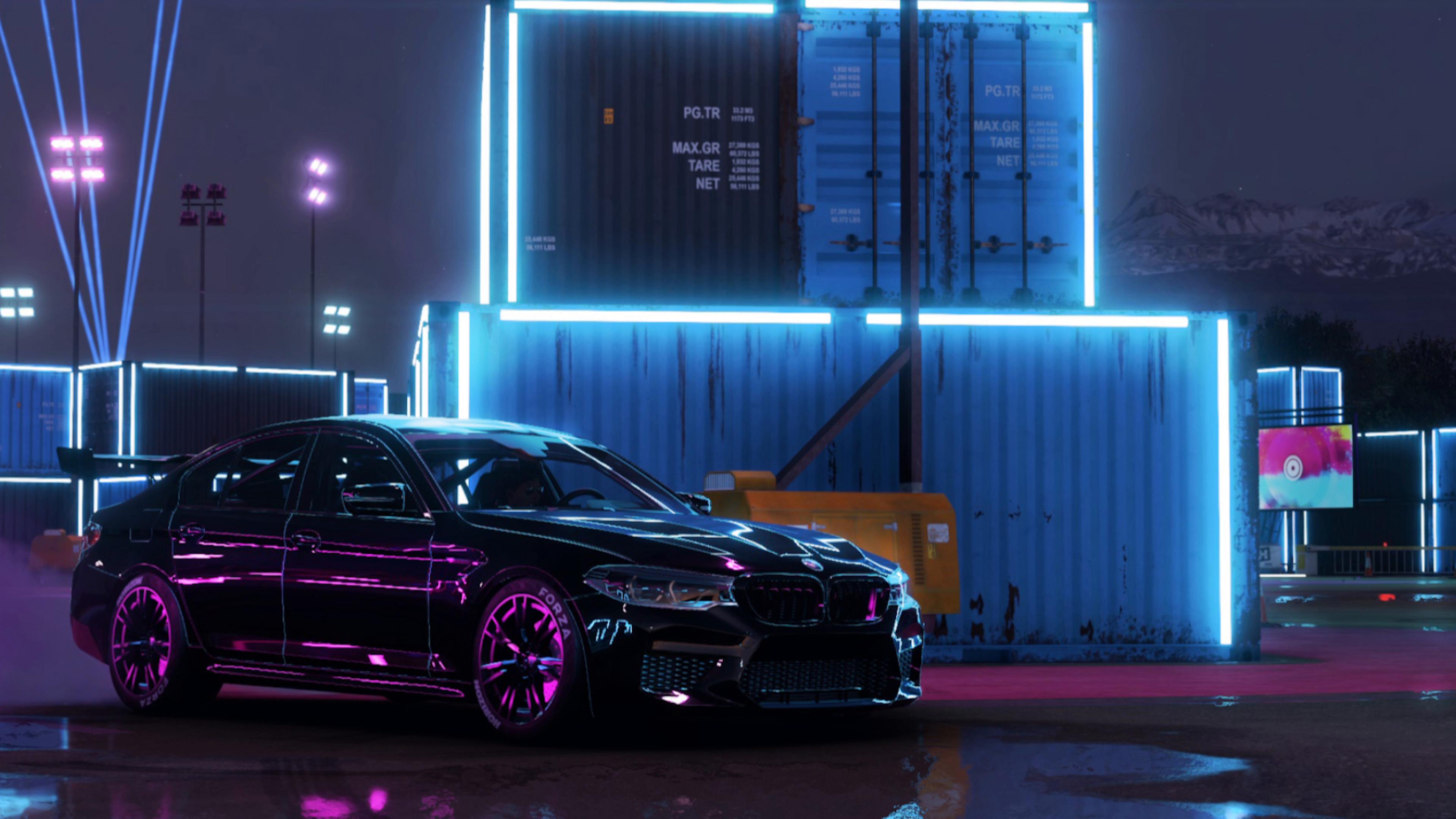 BMW M5 Neon Live Wallpaper