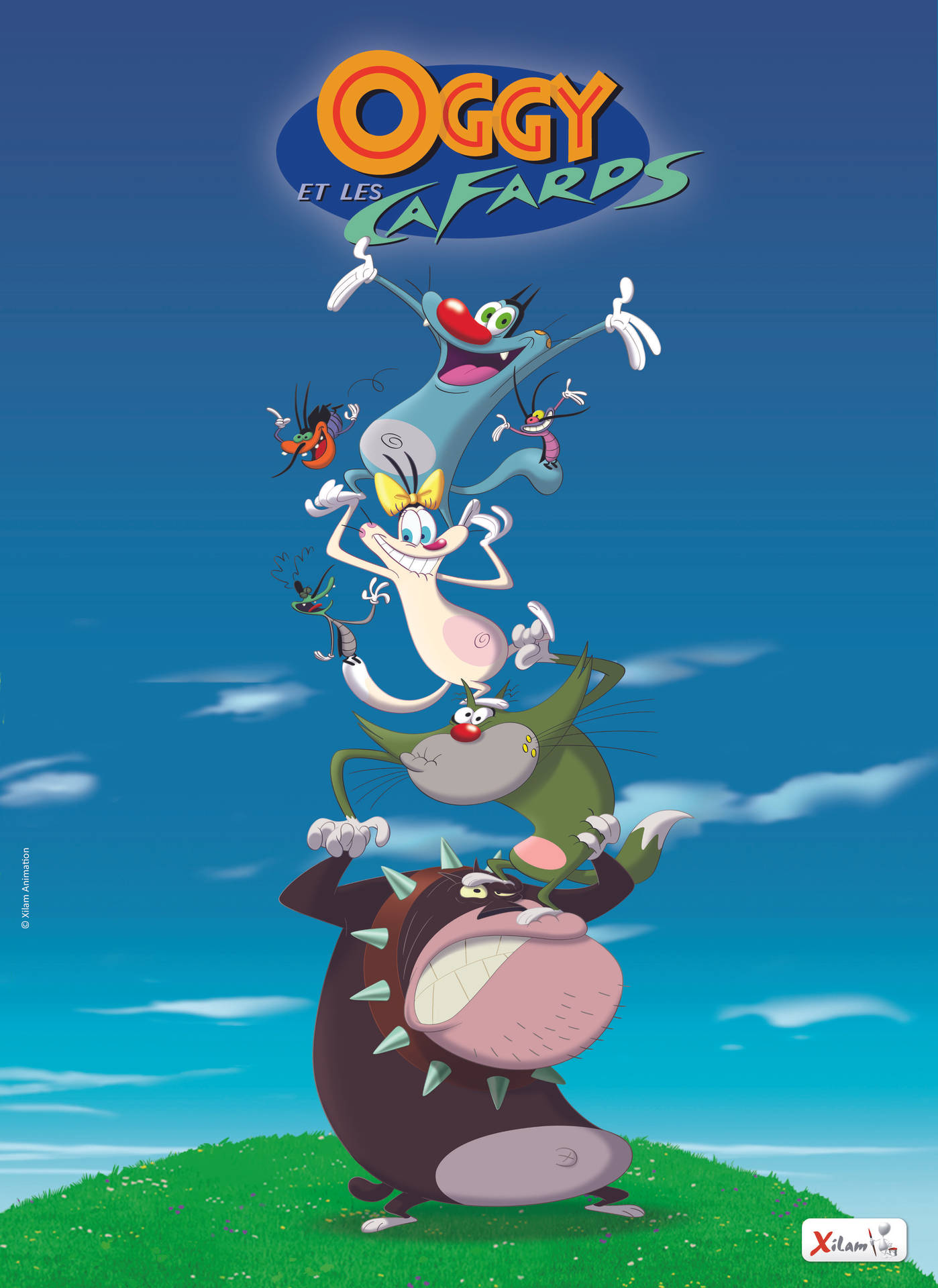 Download Oggy And The Cockroaches French Poster Wallpaper