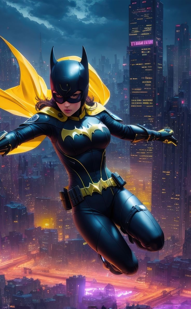 Batgirl in the sky, night watch