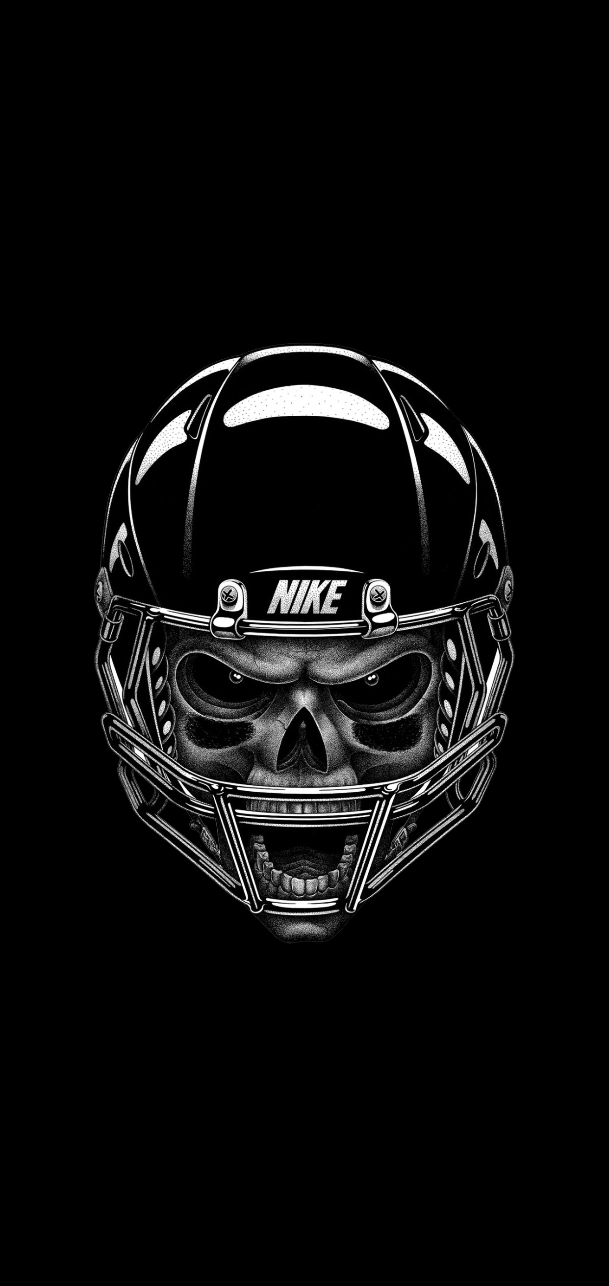 Black Skull NIke Wallpaper iphone