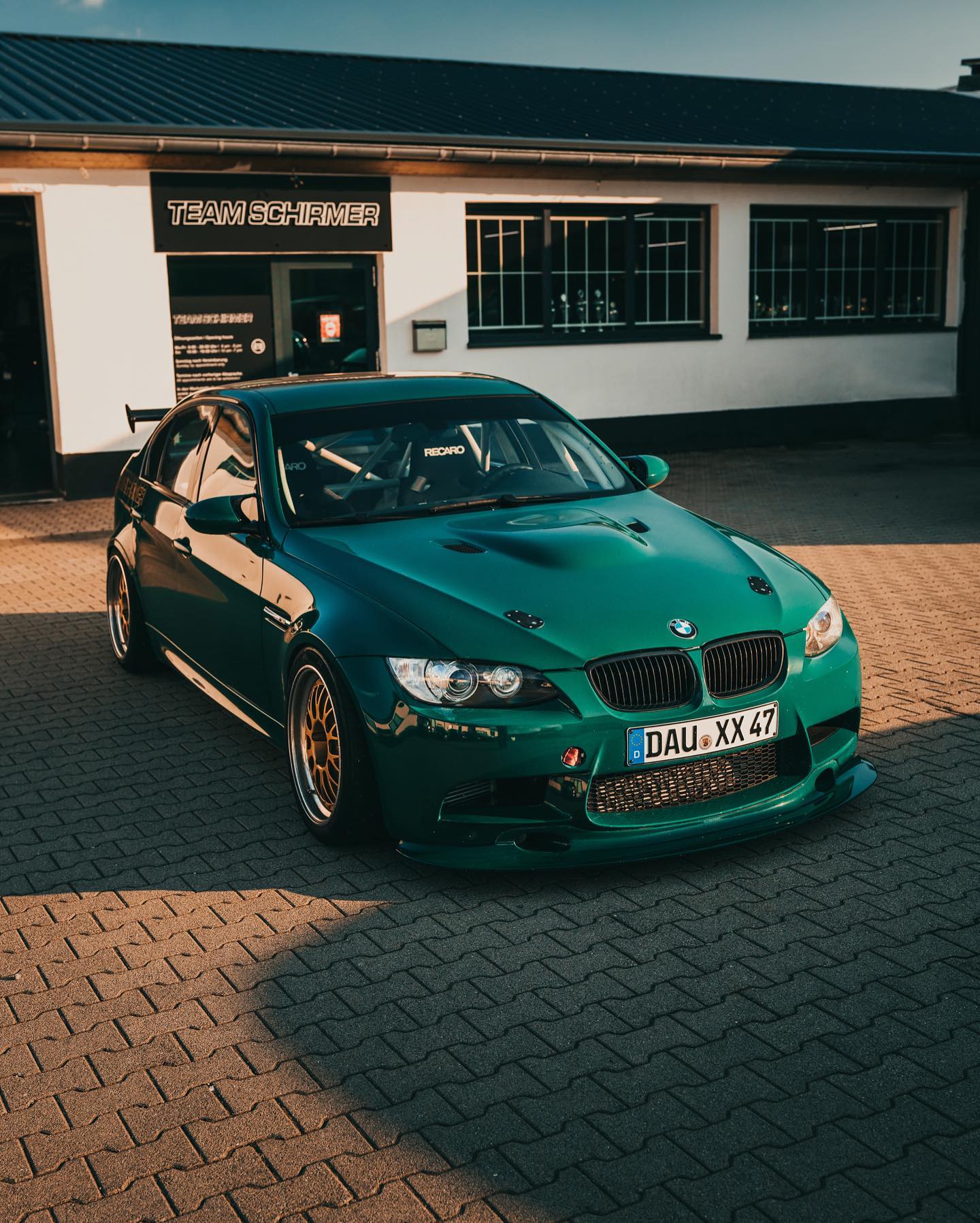 Team Schirmer Green BMW E90 M3 sedan