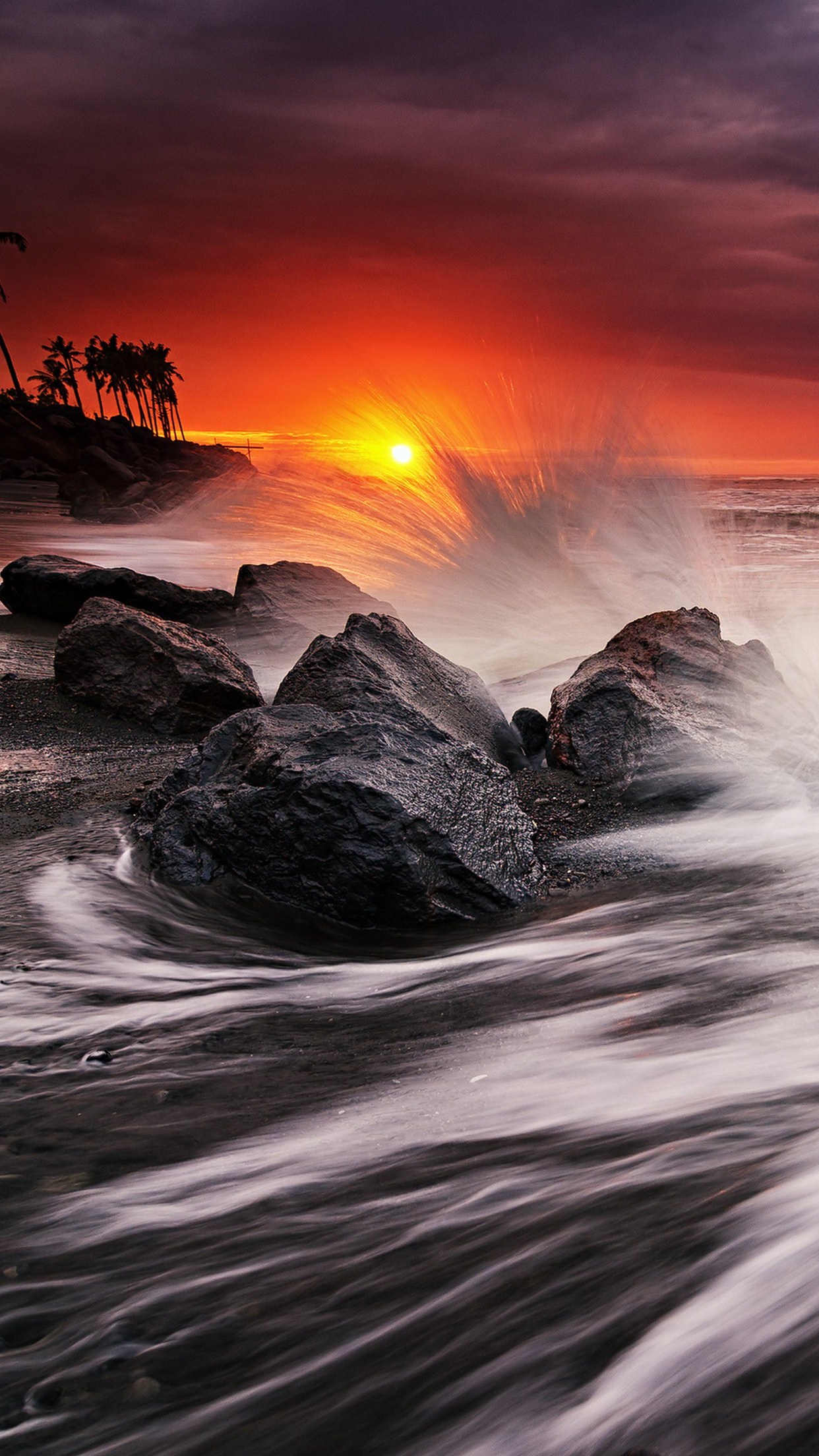 Sunset Ocean Wallpaper for iPhone 11, Pro Max, X, 8, 7, 6