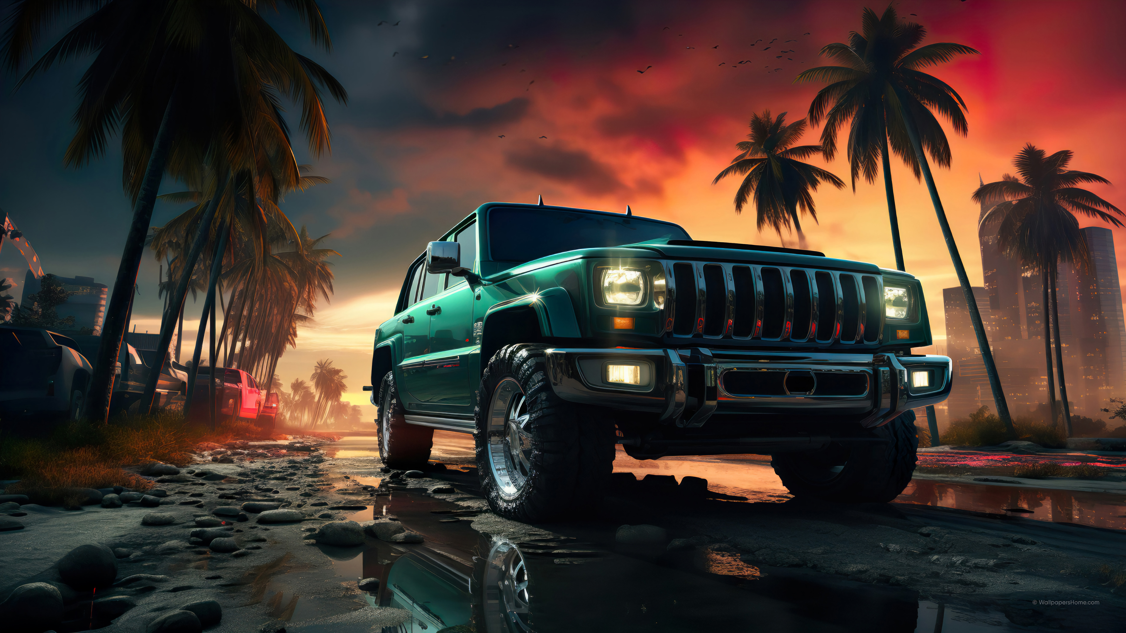 SUV Car Digital Art Wallpaper 4K HD PC