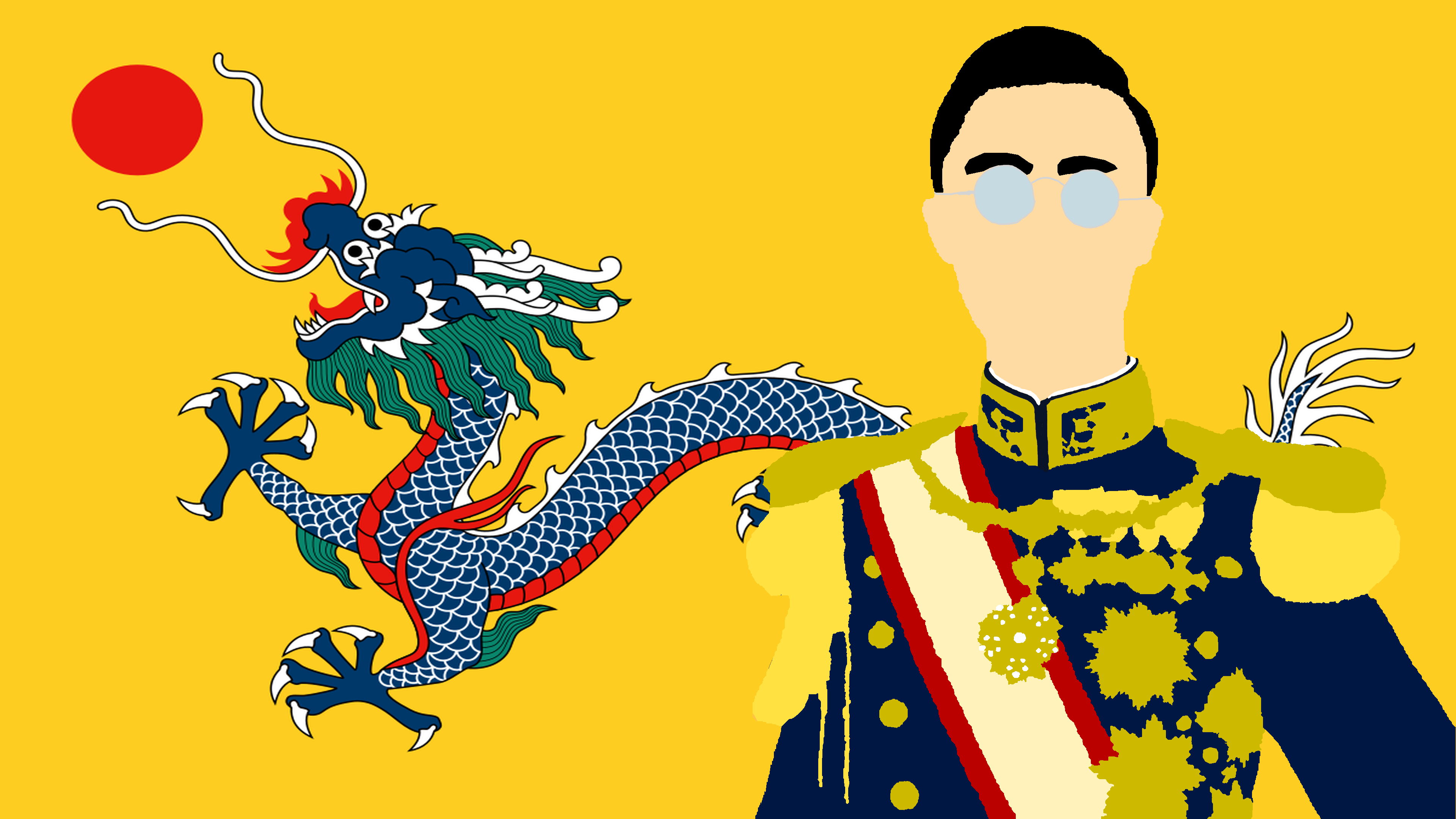 Emperor Puyi Minimalist Wallpaper 3840