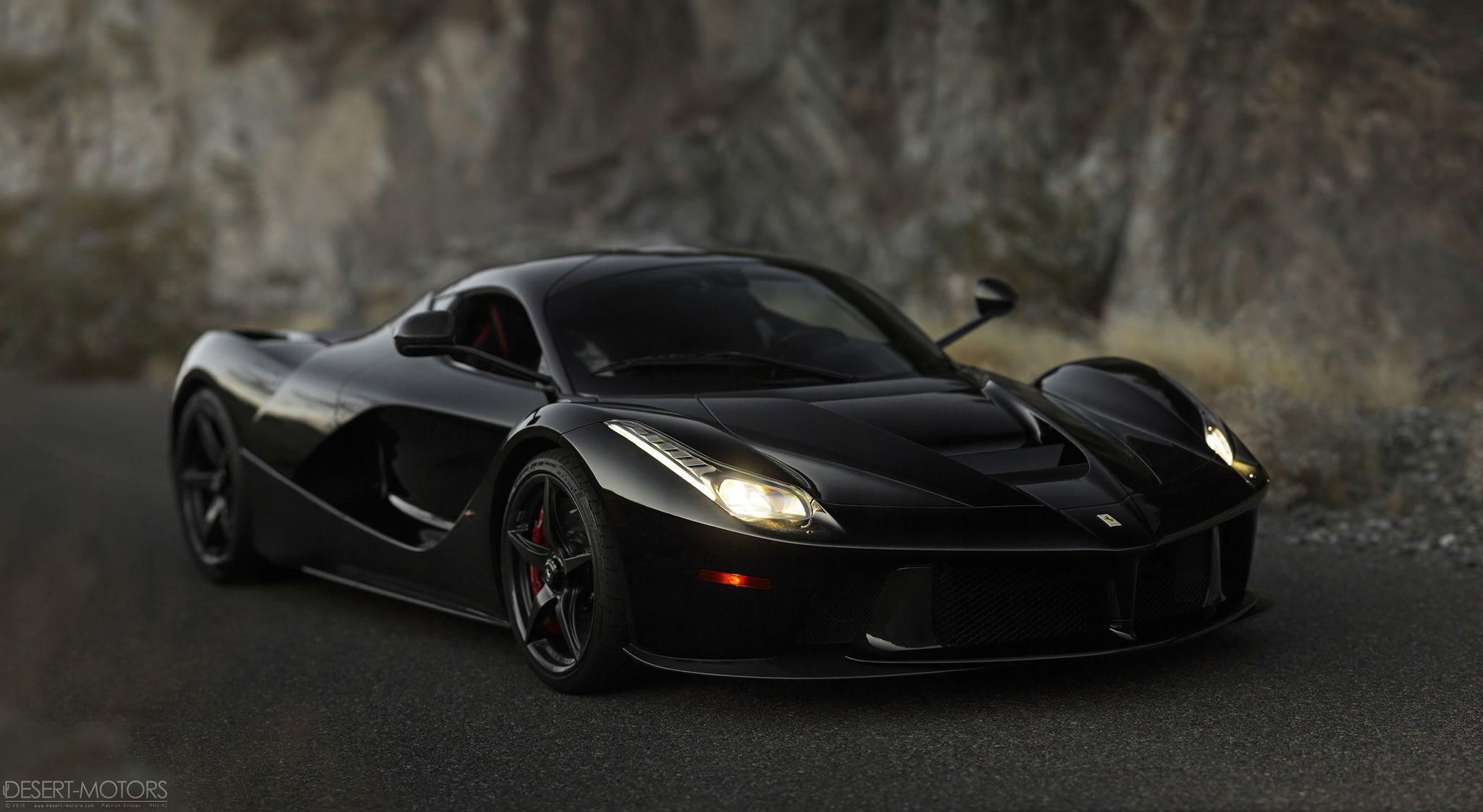Black Ferrari Wallpaper HD For Desktop