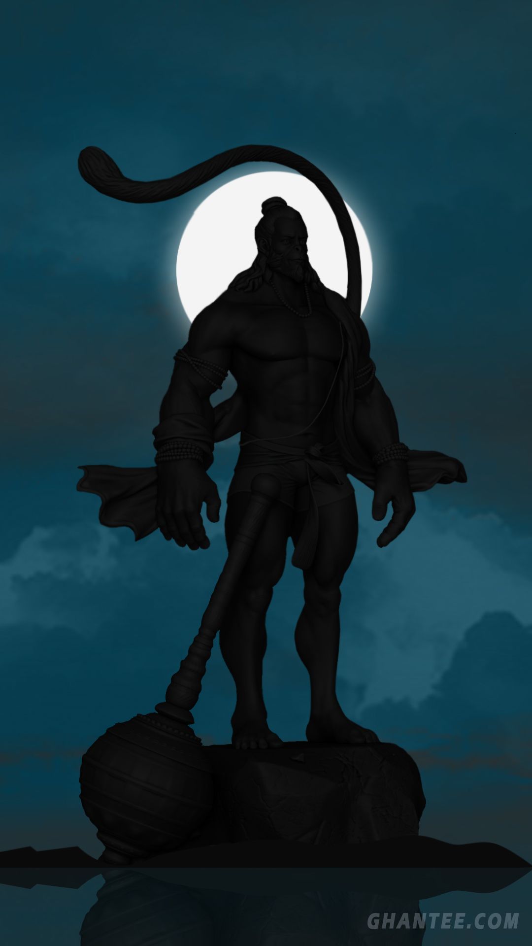 Black shadow hanuman Wallpaper