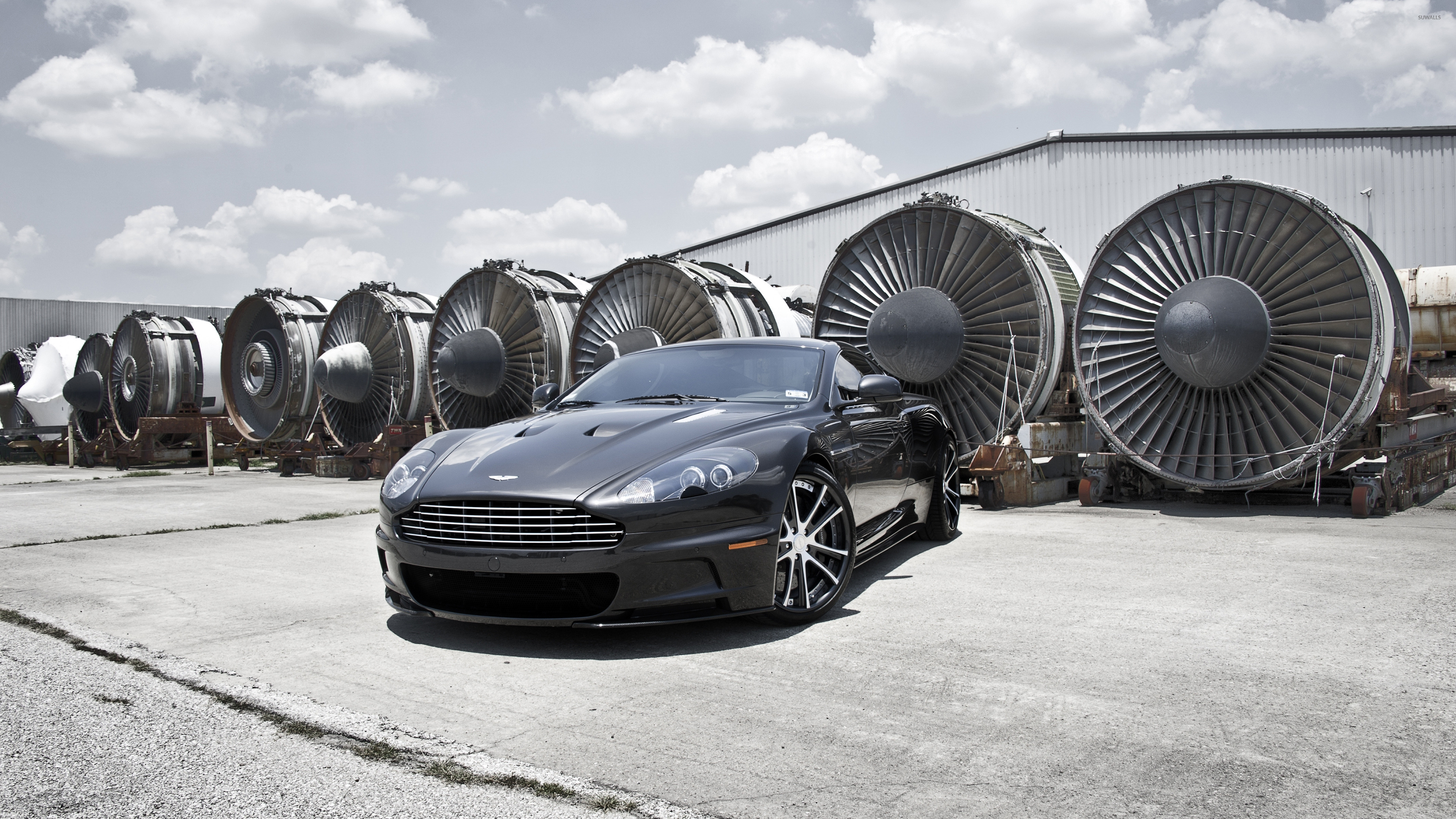 Black Aston Martin DBS wallpaper