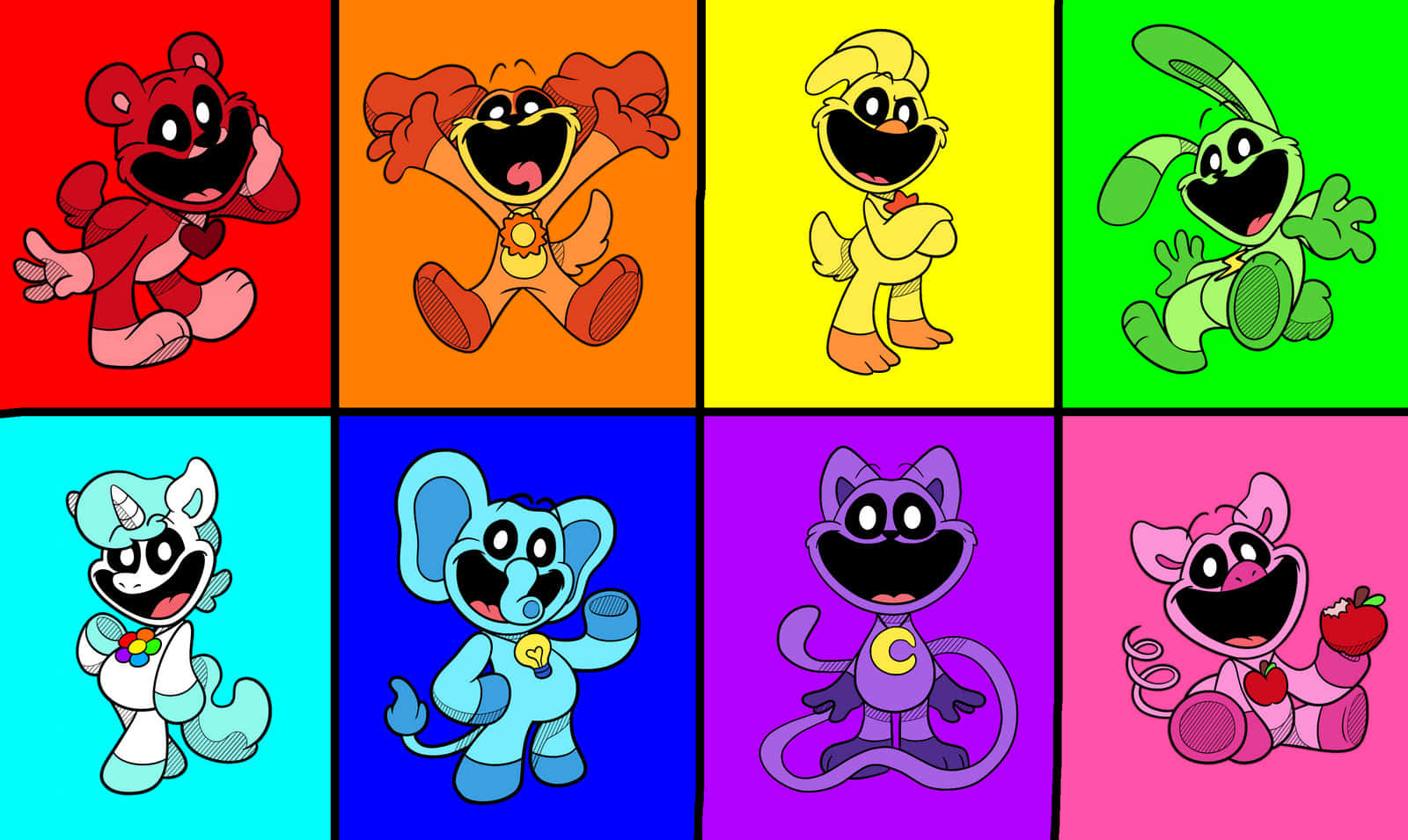 Smiling Critters Wallpaper