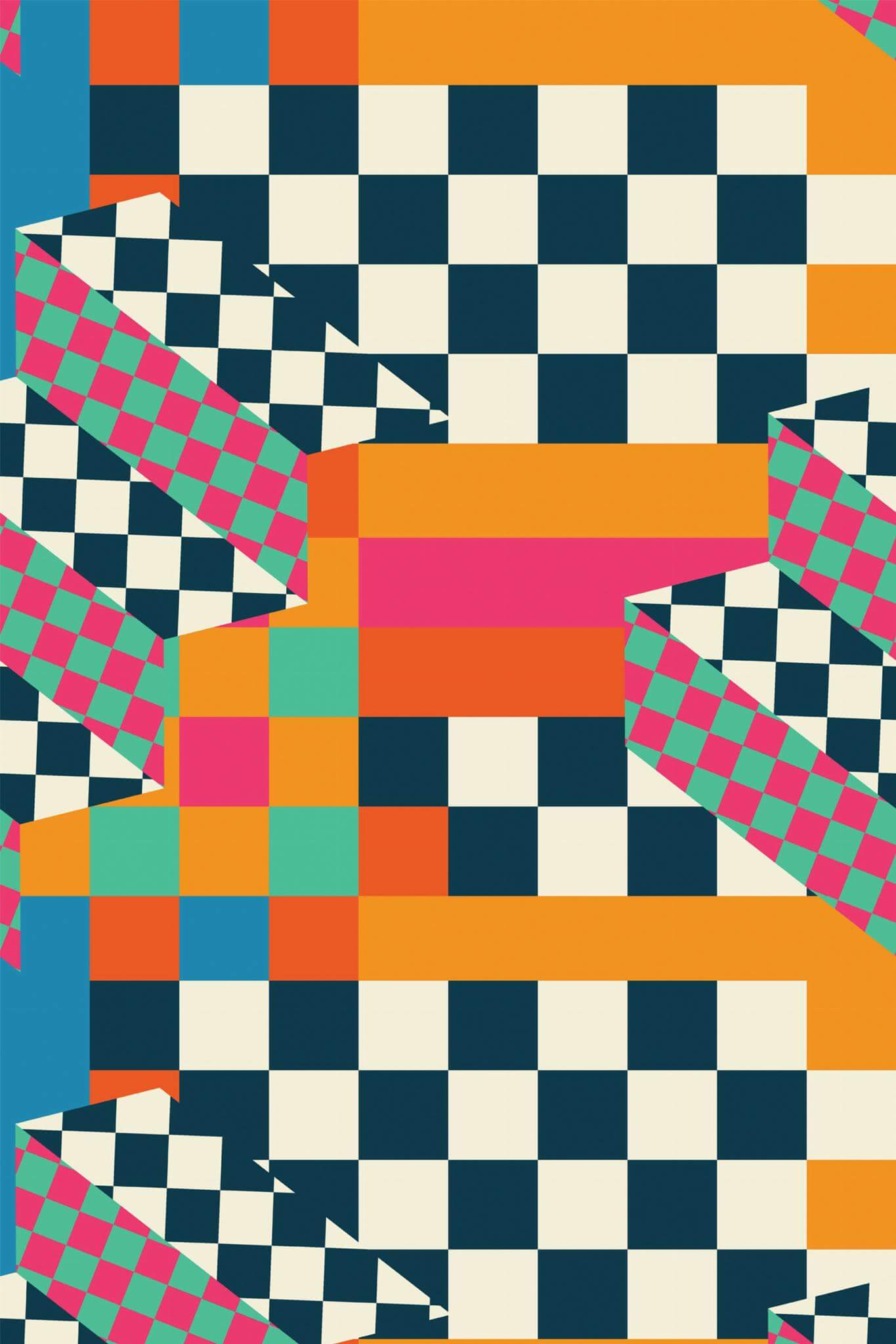 Bold Checkered Color Fiesta Peel