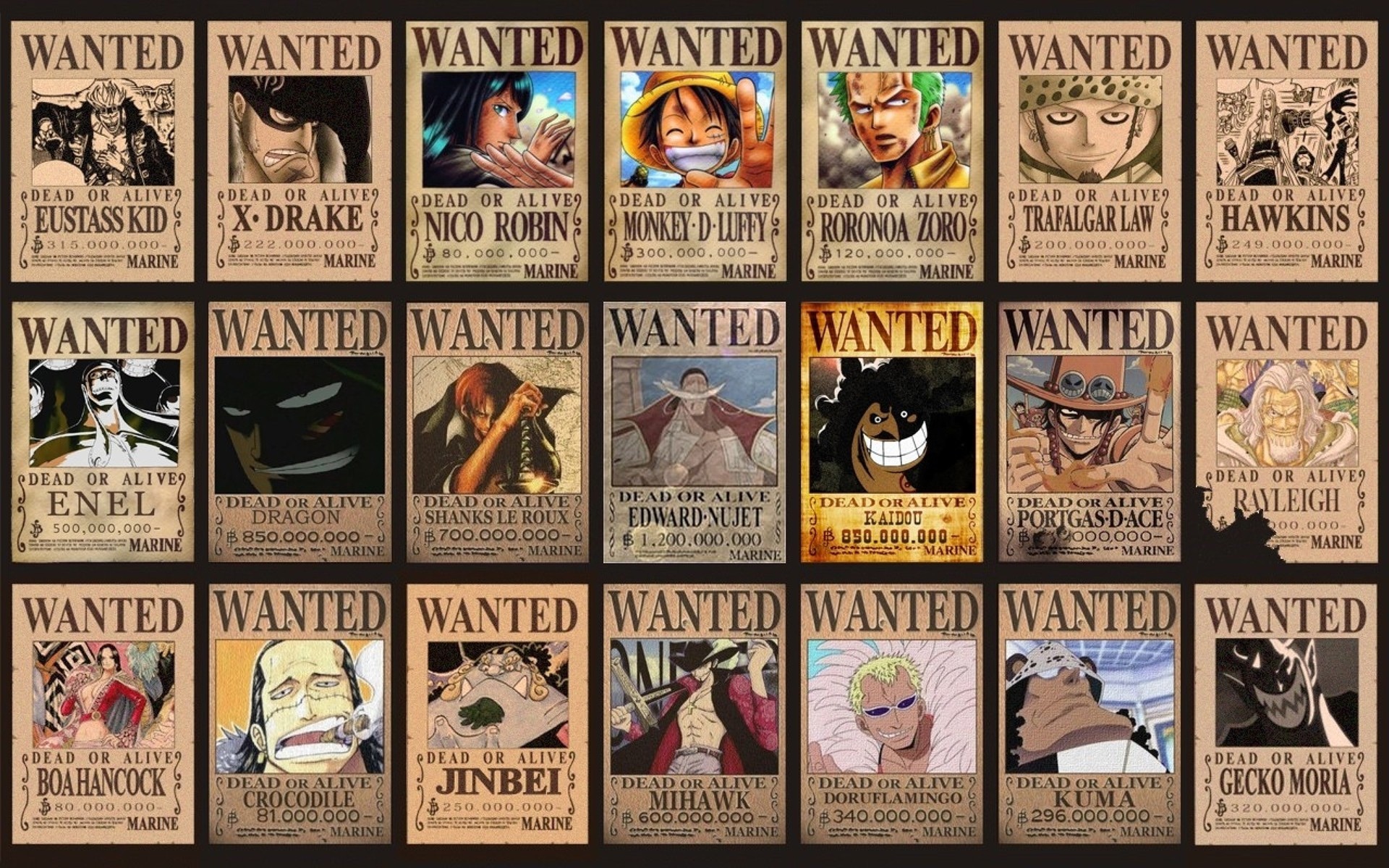 Wallpaper Dragon, wanted, One Piece