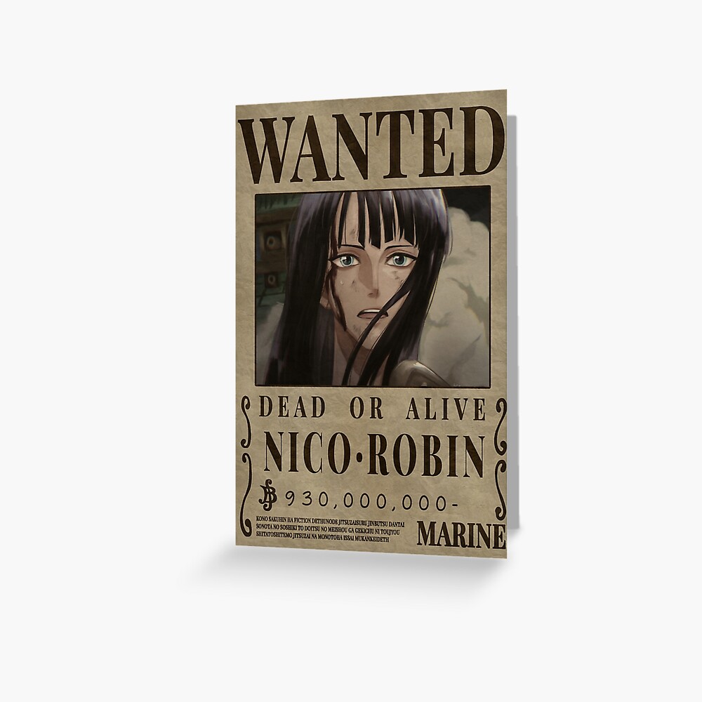 Nico Robin Wanted Bounty Poster Devil