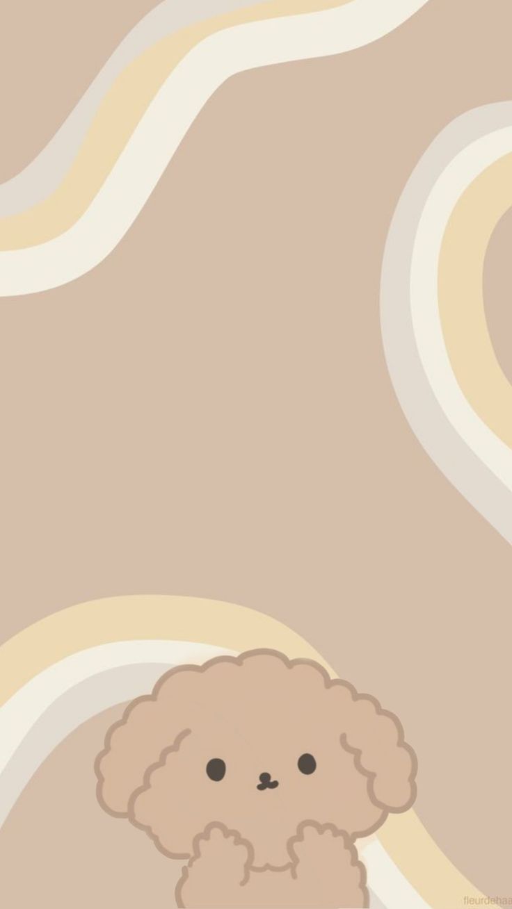 Brown poodle wallpaper. Fondos de