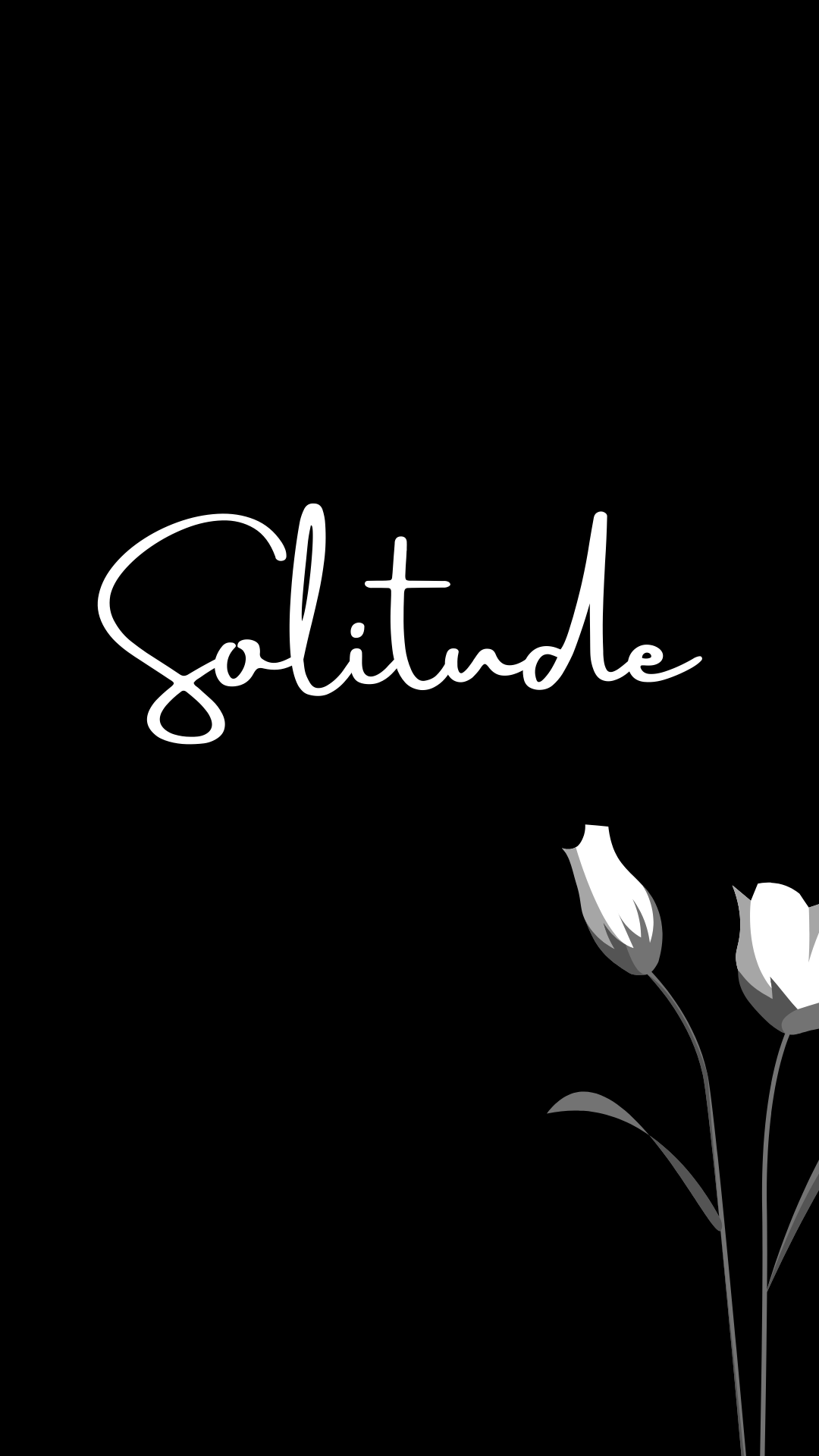 Solitude tulips aesthetic dark