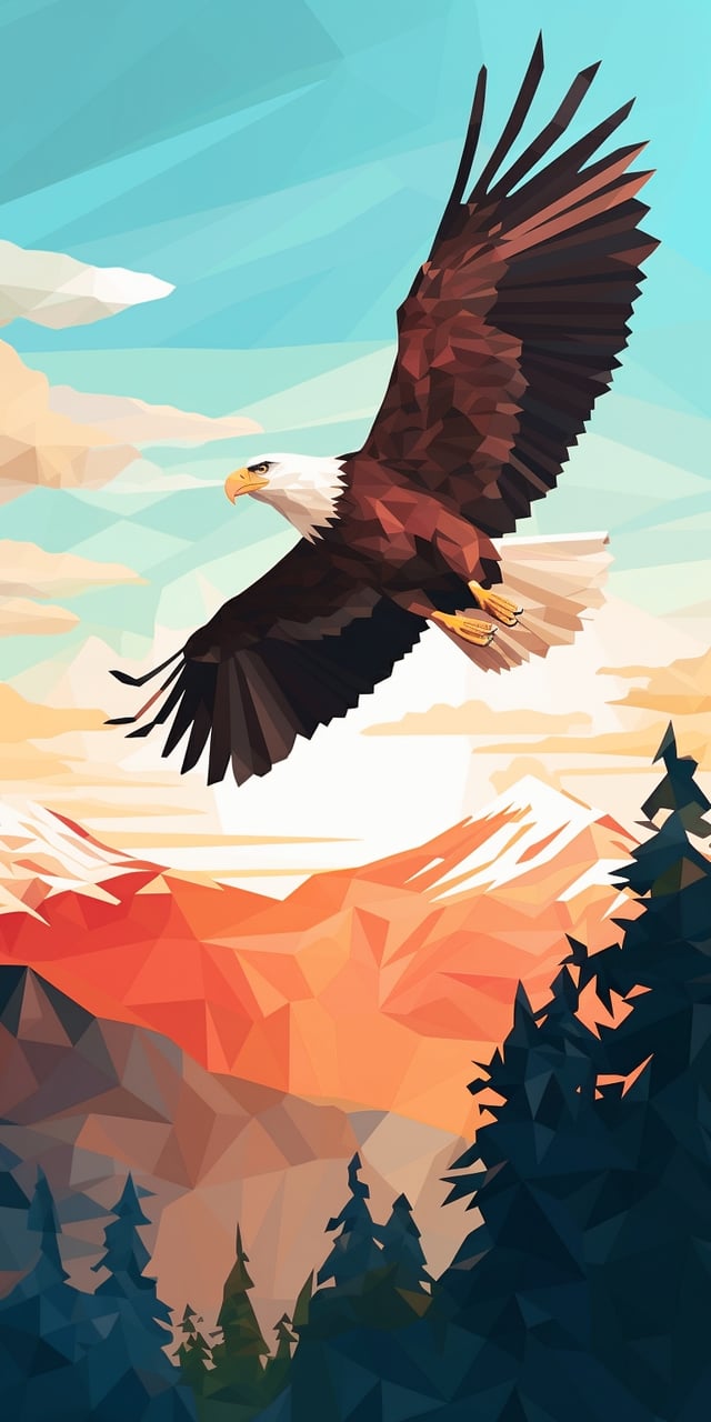 Low Poly animal wallpaper