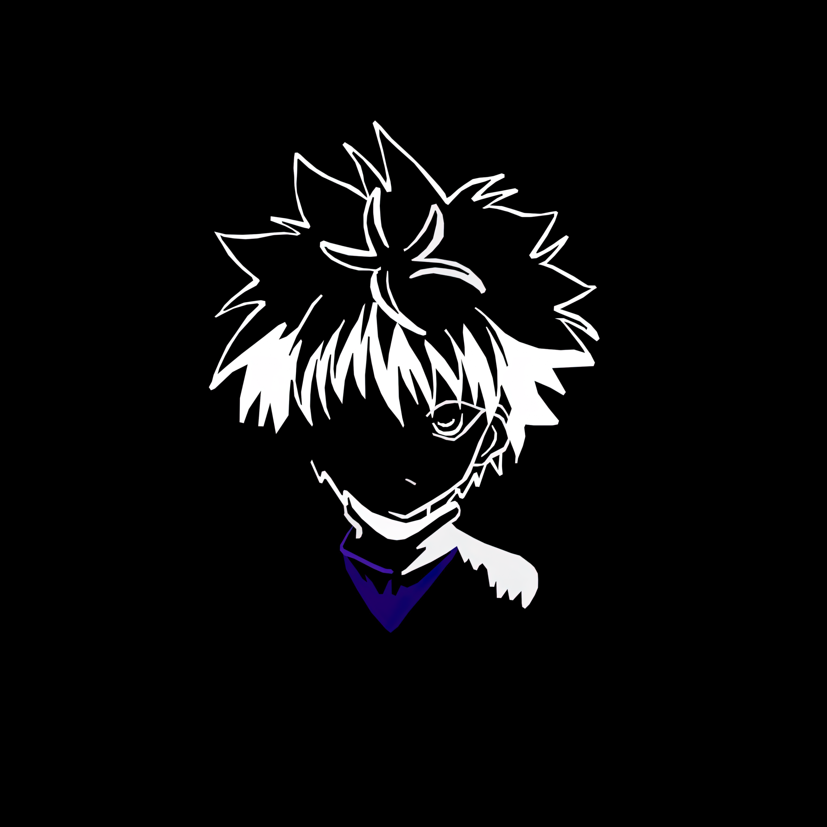 Killua Zoldyck Wallpaper 4K, Minimalist