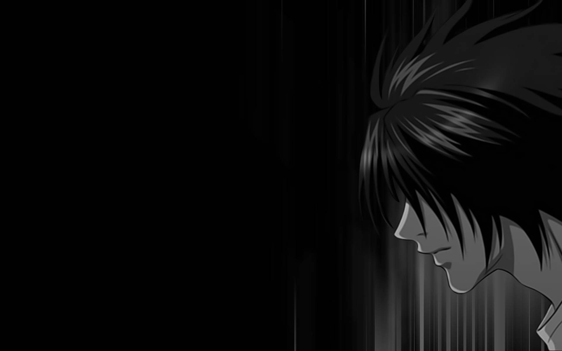 Death Note Black White L HD Wallpaper
