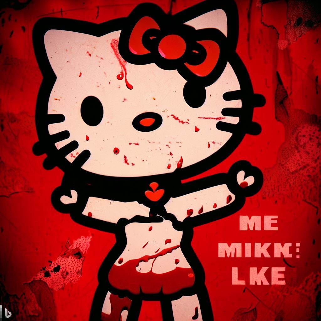 Hello kitty horror posters