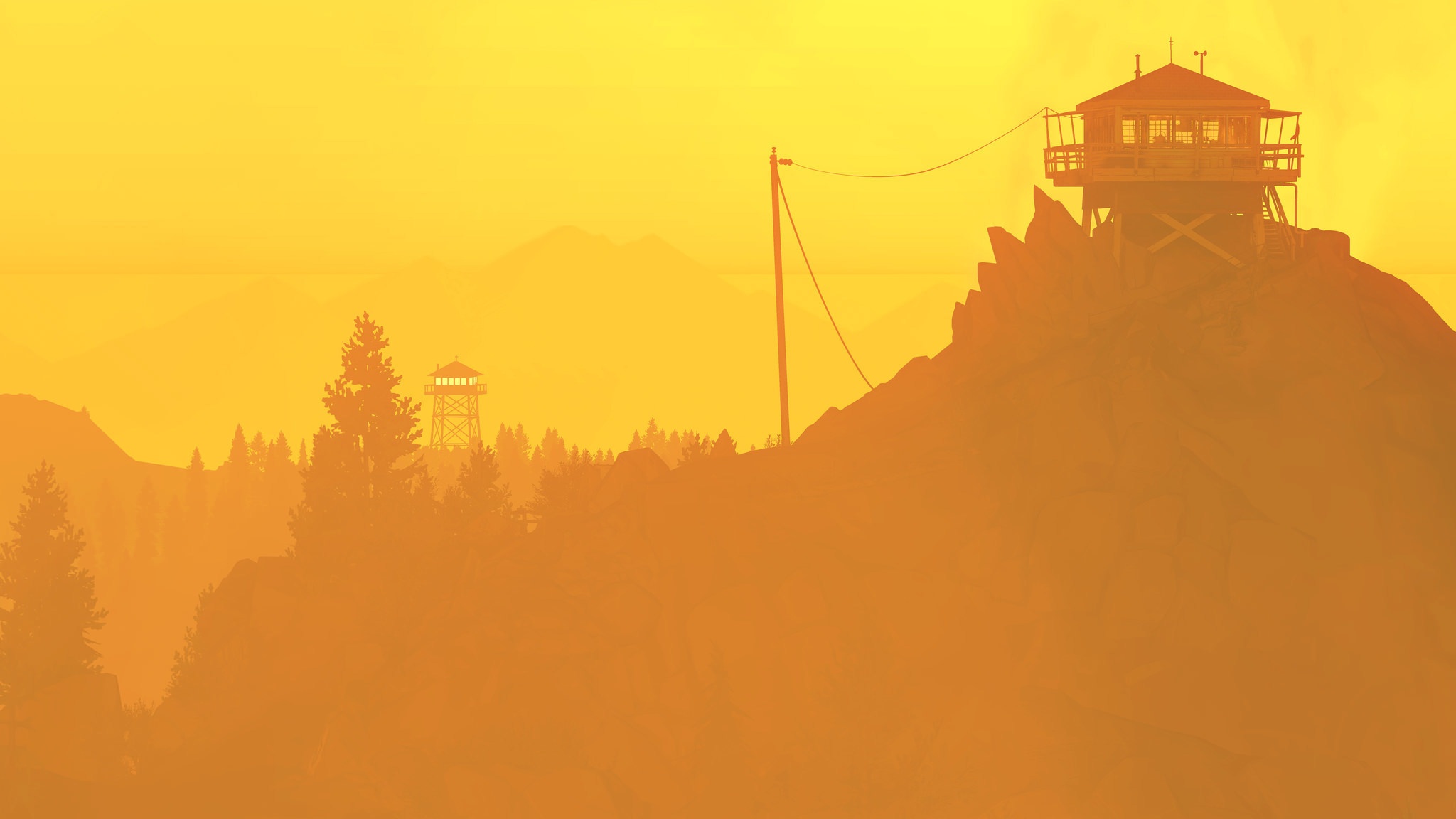 Wallpaper landscape, Firewatch