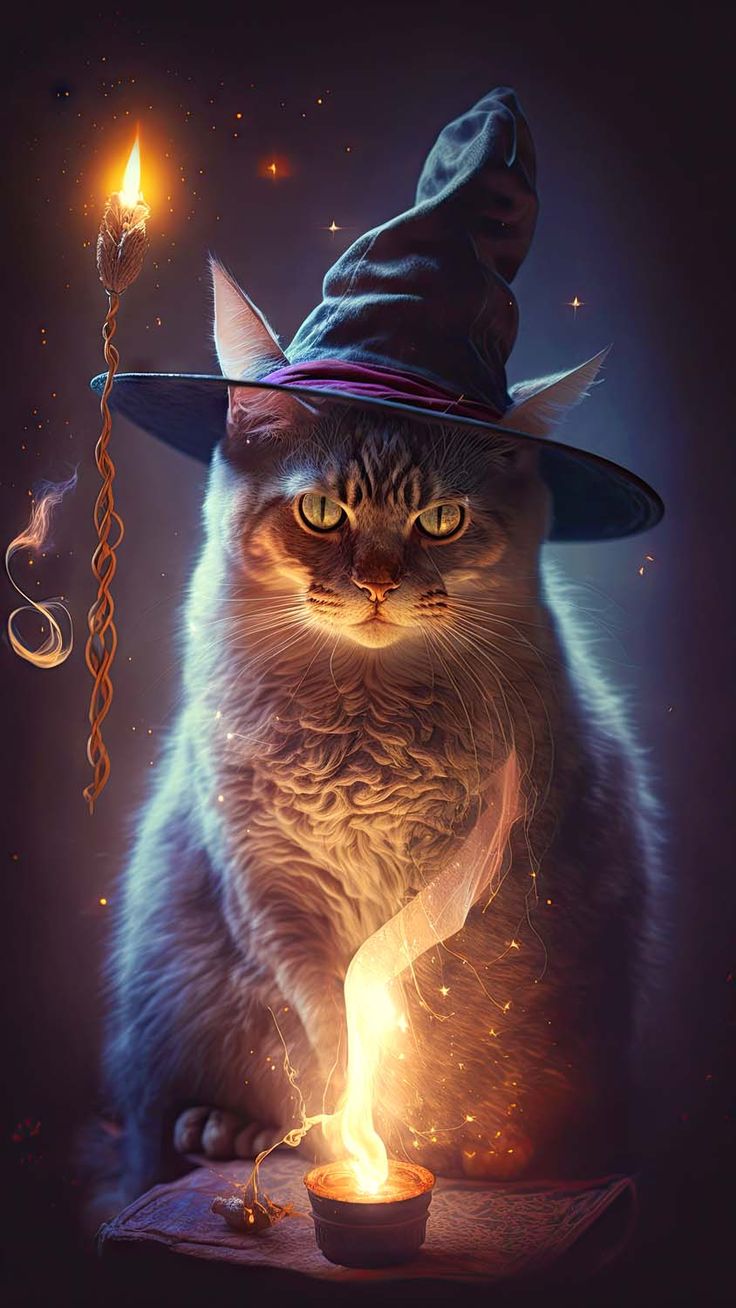 Halloween Cat iPhone Wallpaper HD
