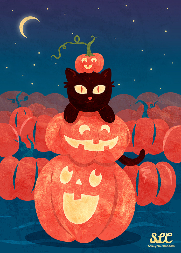 Black Cat Halloween Illustrations - Behance