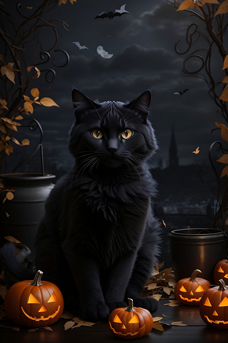 Halloween Scene Spooky Background Photo
