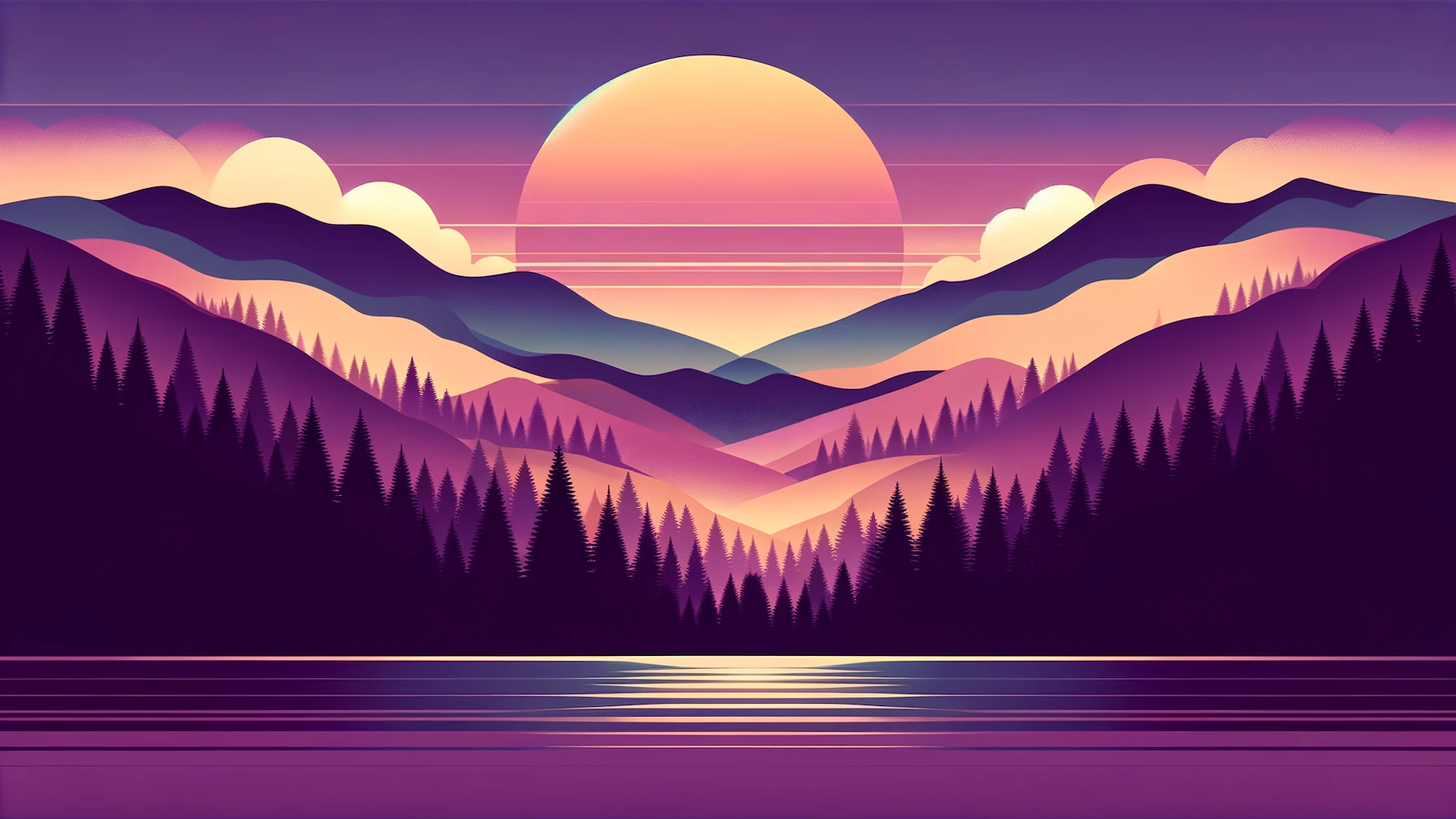MINIMAL MOUNTAIN LANDSCAPE