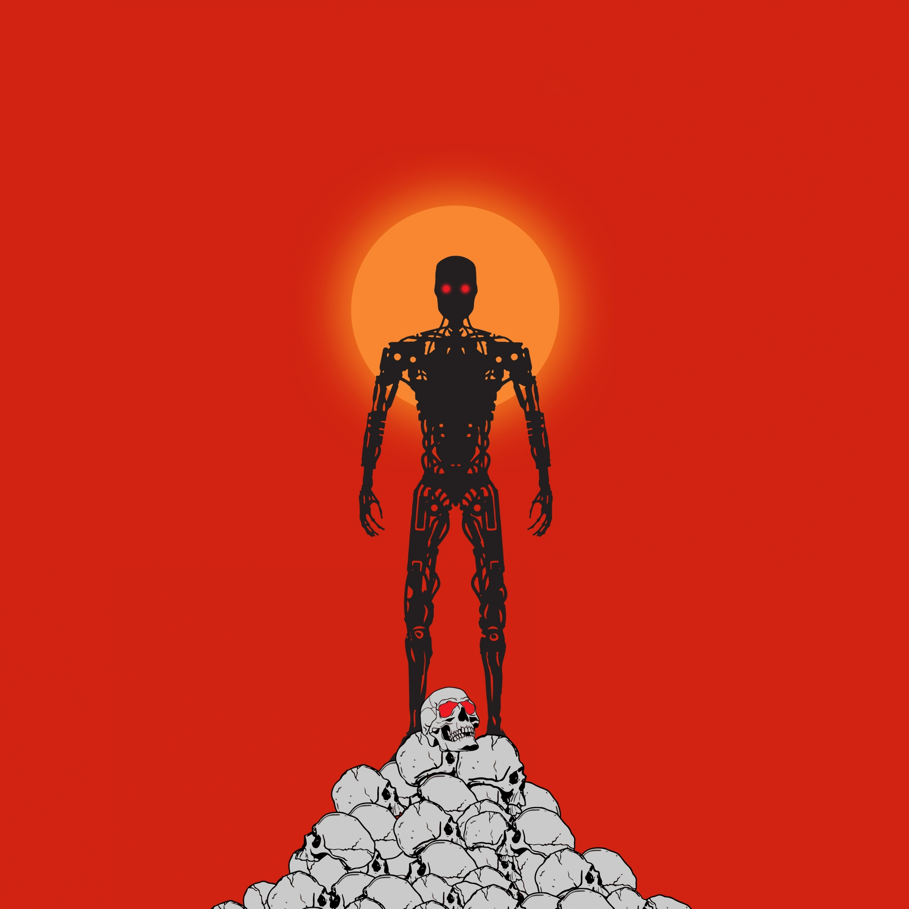 Download wallpaper 2932x2932 terminator