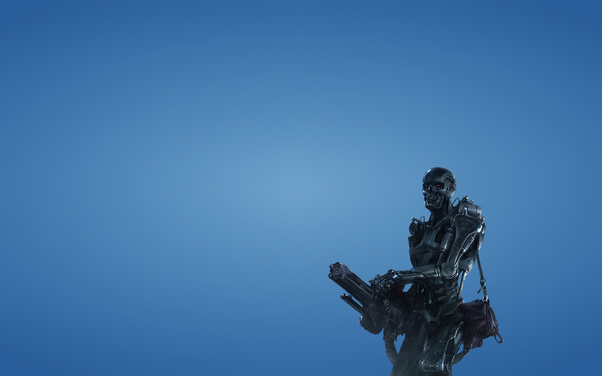 Wallpaper weapons, robot, minimalism