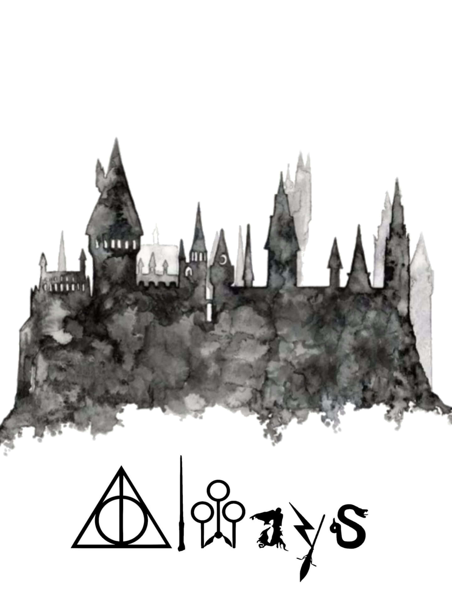 Harry Potter Black And White Wallpaper