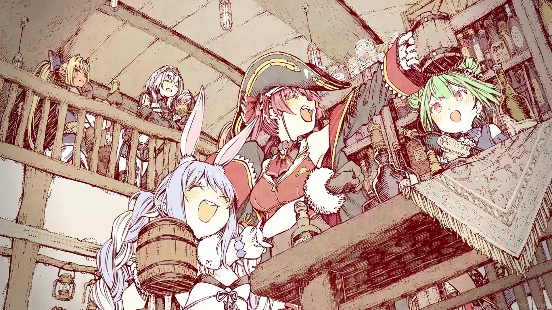 Houshou Marine Live Wallpaper