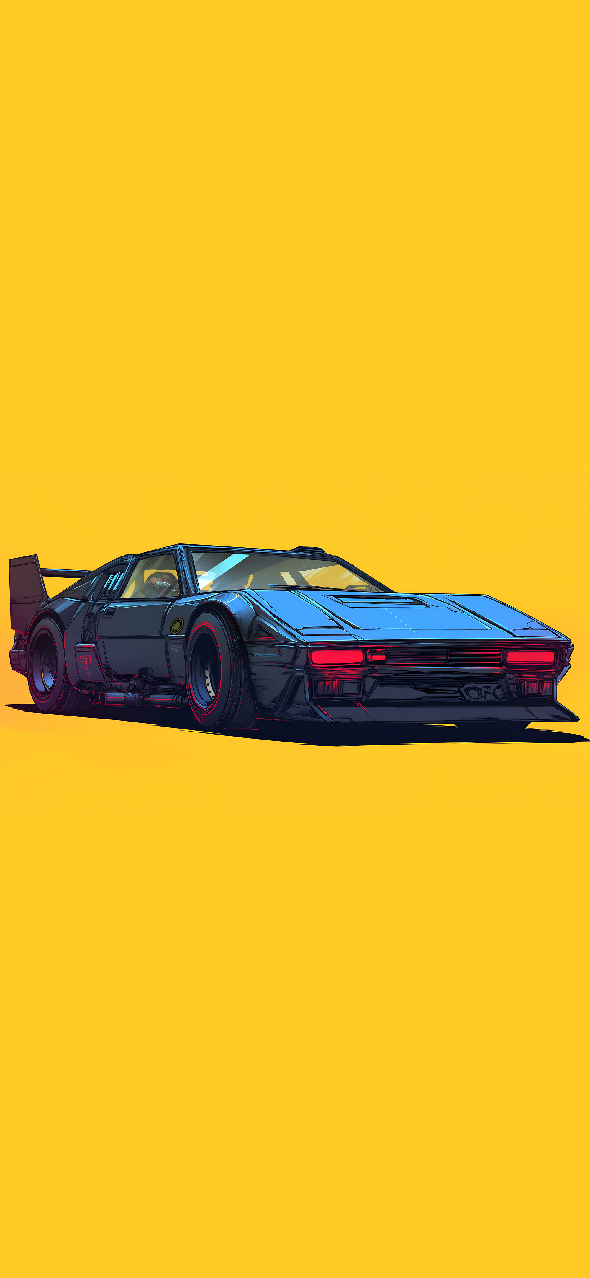 Retro Futuristic Car Wallpaper