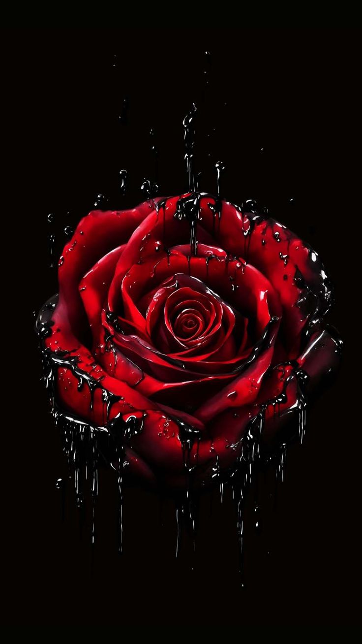 Rose in Darkness iPhone Wallpaper 4K