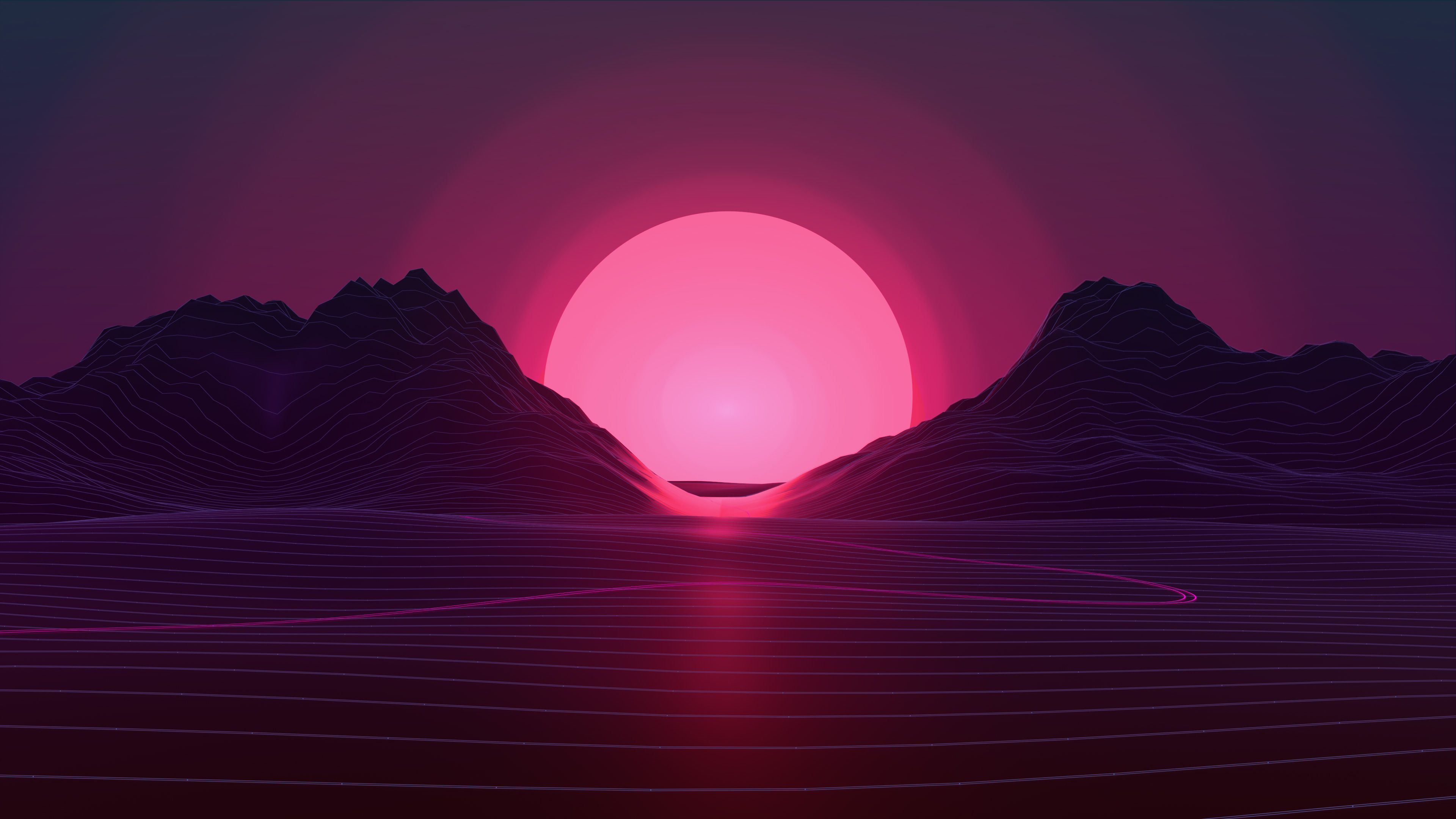 Retro Wave HD Wallpaper Free Download