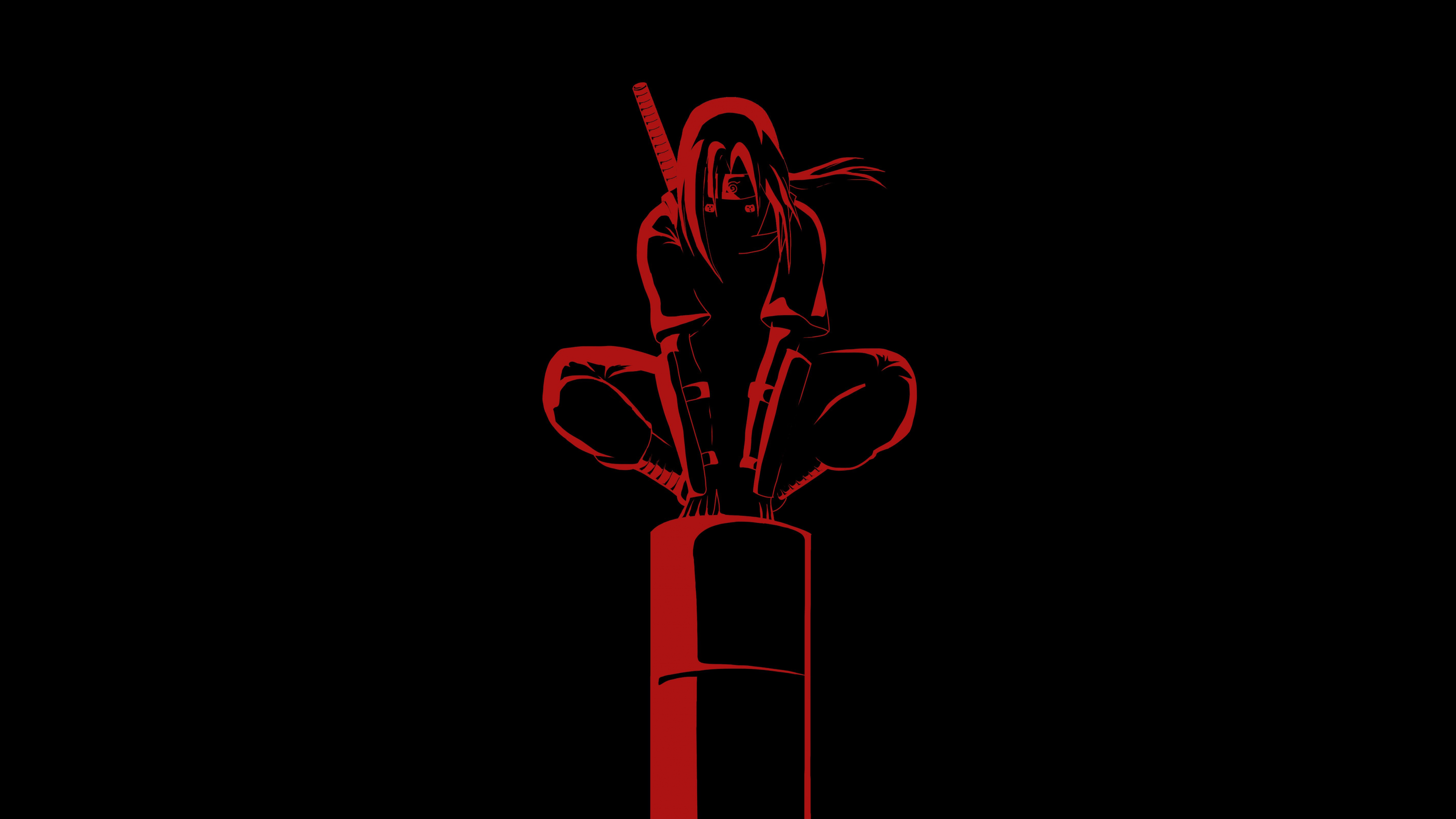 Itachi Uchiha Wallpaper 4K, Black
