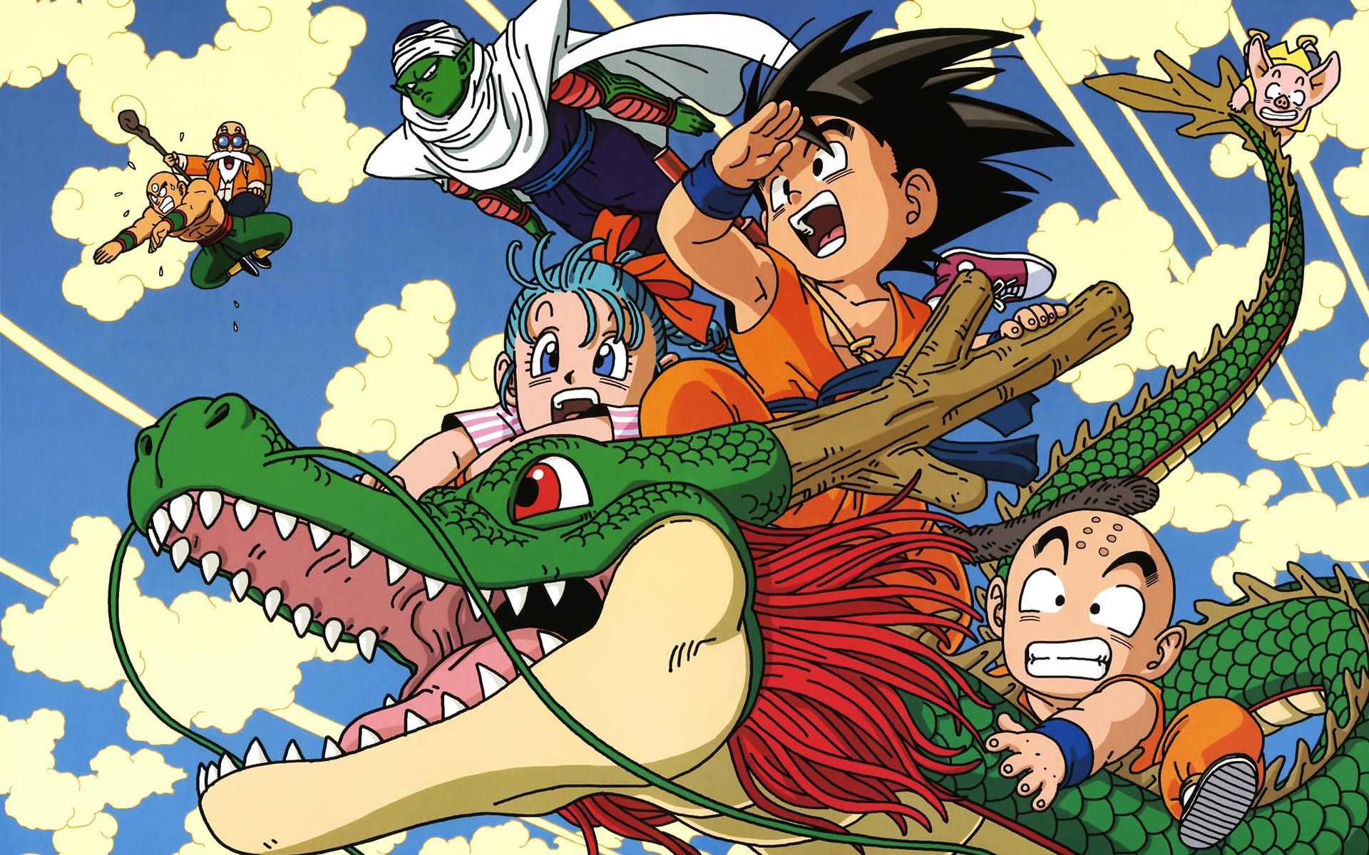 Download free Dragon Ball Z Fly With Shenron Wallpaper