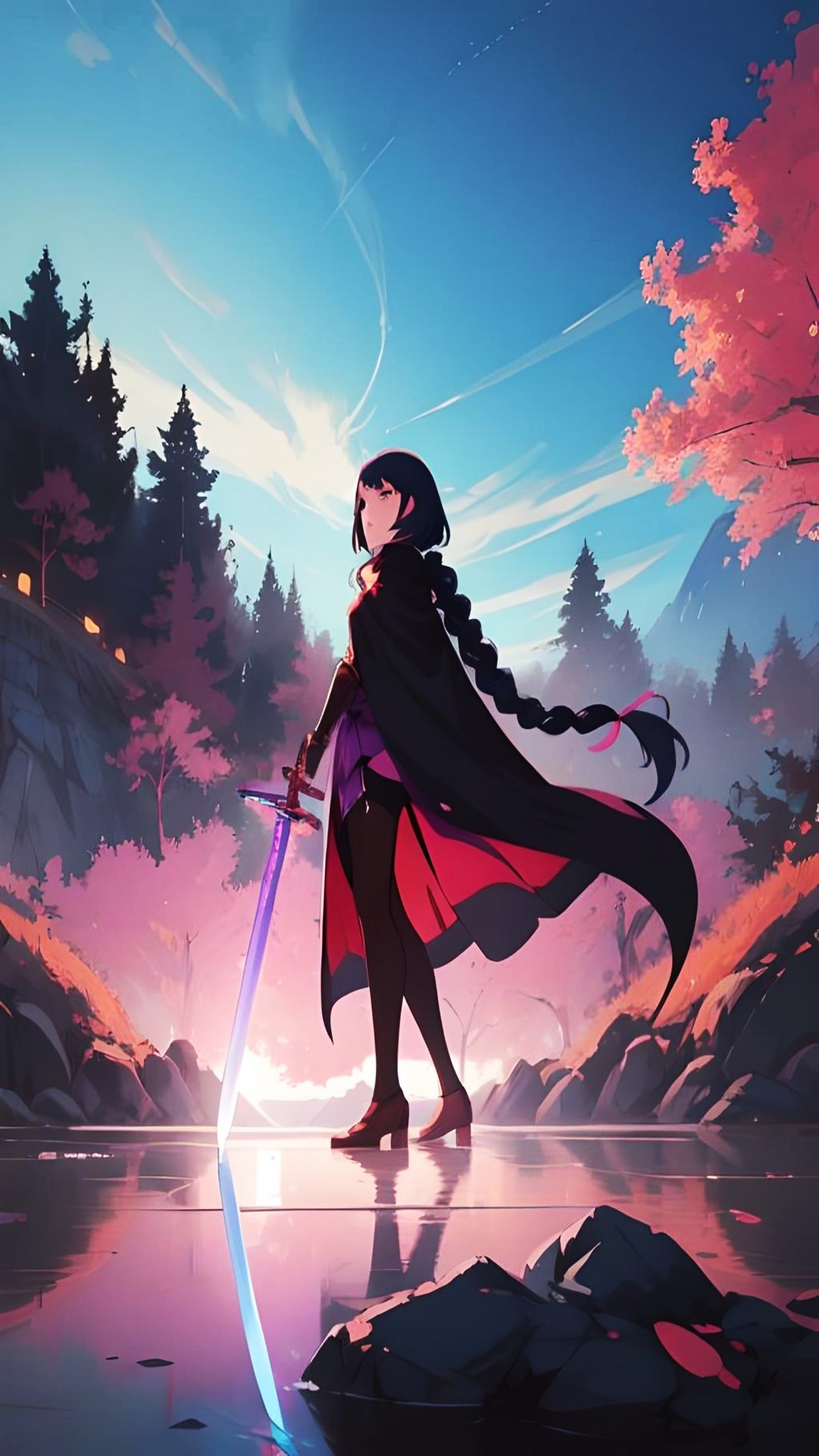 Anime wallpaper iphone 16 cloak sword