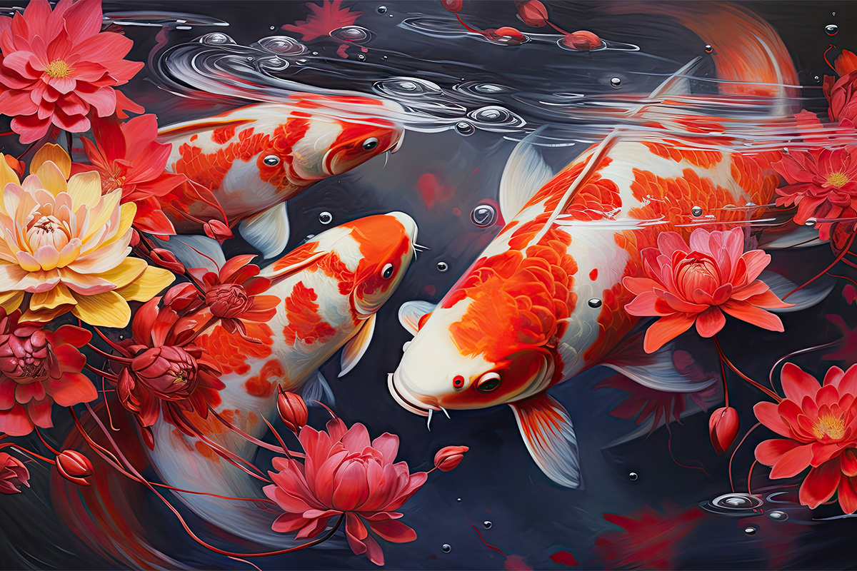 KoiZen, Japanese Koi Fish Wallpaper