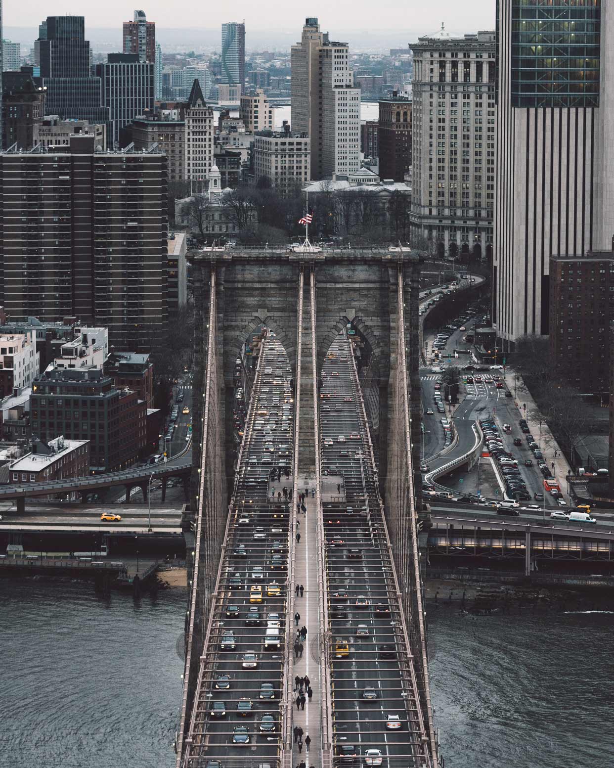 Brooklyn Bridge and Manhattan