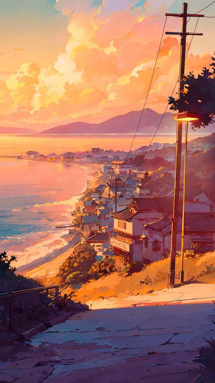 Sunset Views Japan iPhone Wallpaper