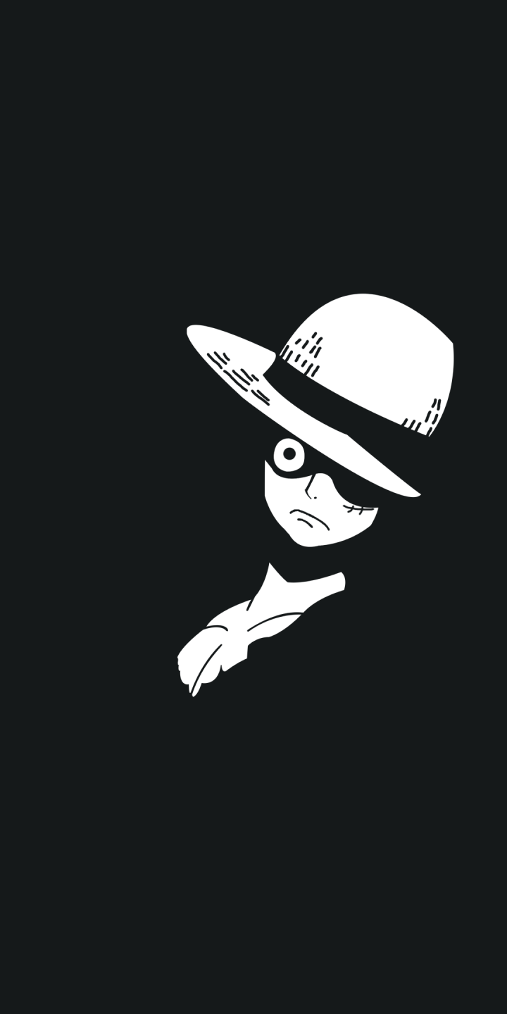 Black Straw Hat Monkey D. Luffy Anime