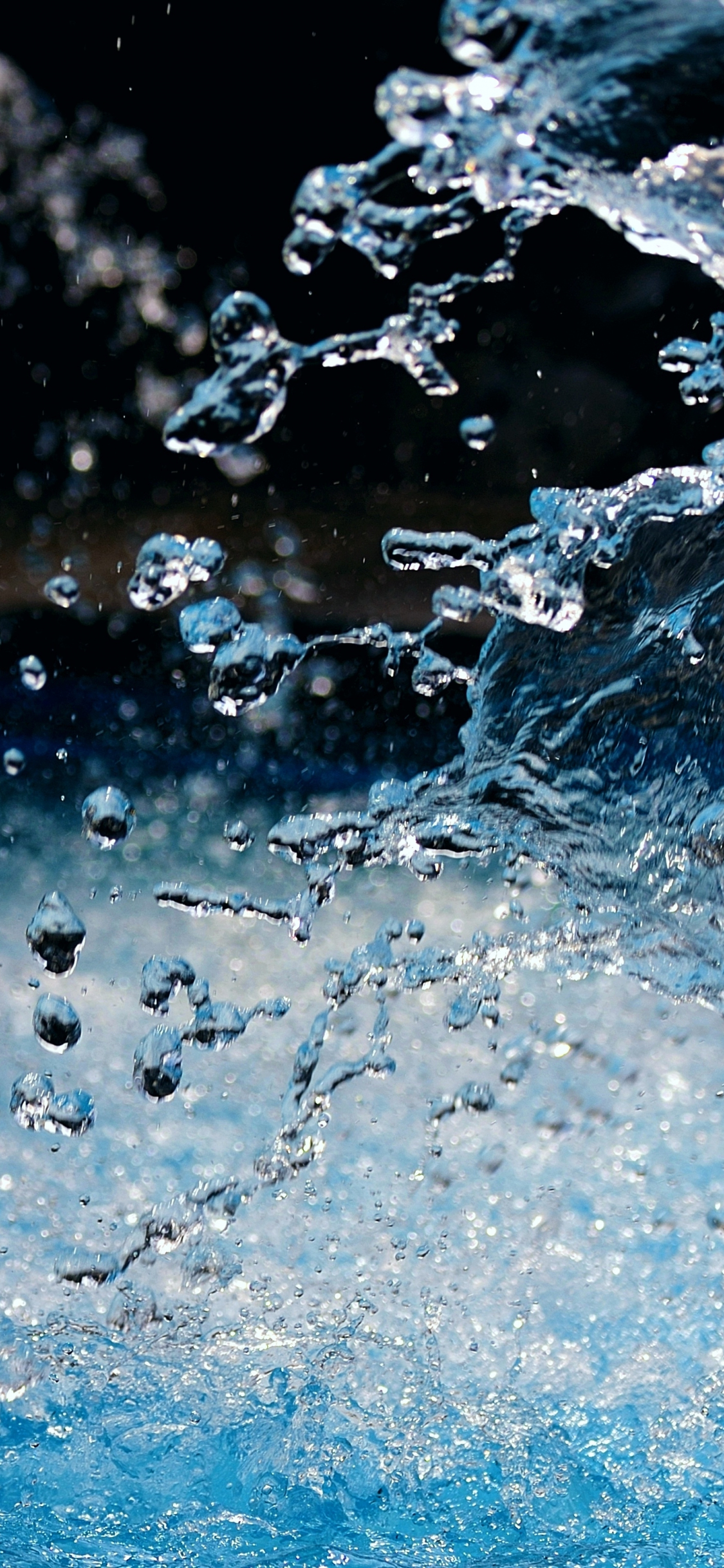 wallpaper 1125x2436 water splash