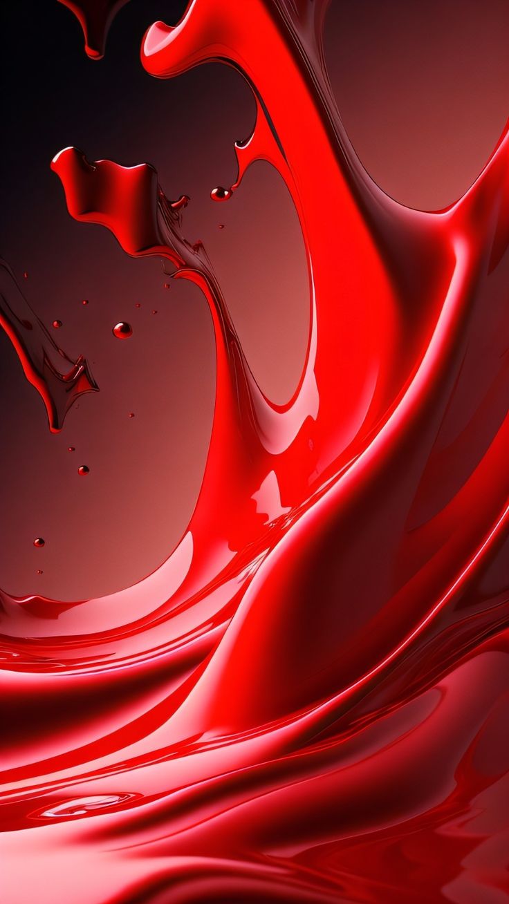 Dynamic Red Liquid Abstract Phone Wallpaper