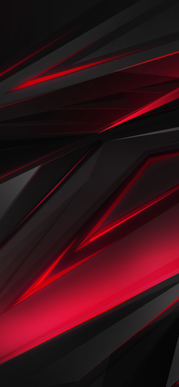 Polygonal Abstract Red Dark Wallpaper