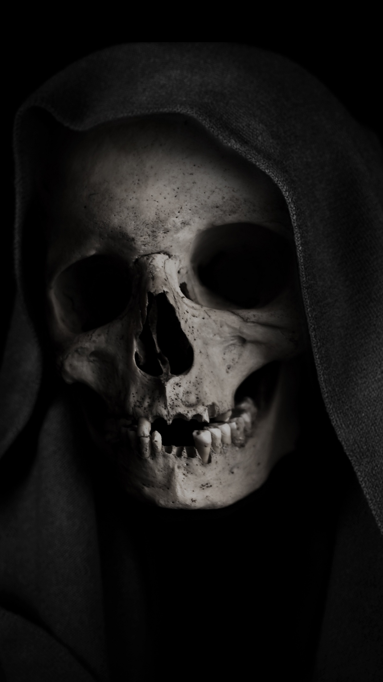 Grim Reaper Wallpaper 4K, Skull, Black