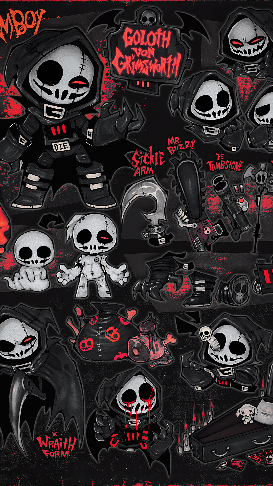 Grim Reapers Skulls 4k iPhone