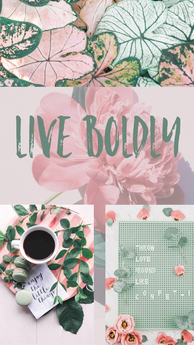 Pink and green aesthetic wallpaper