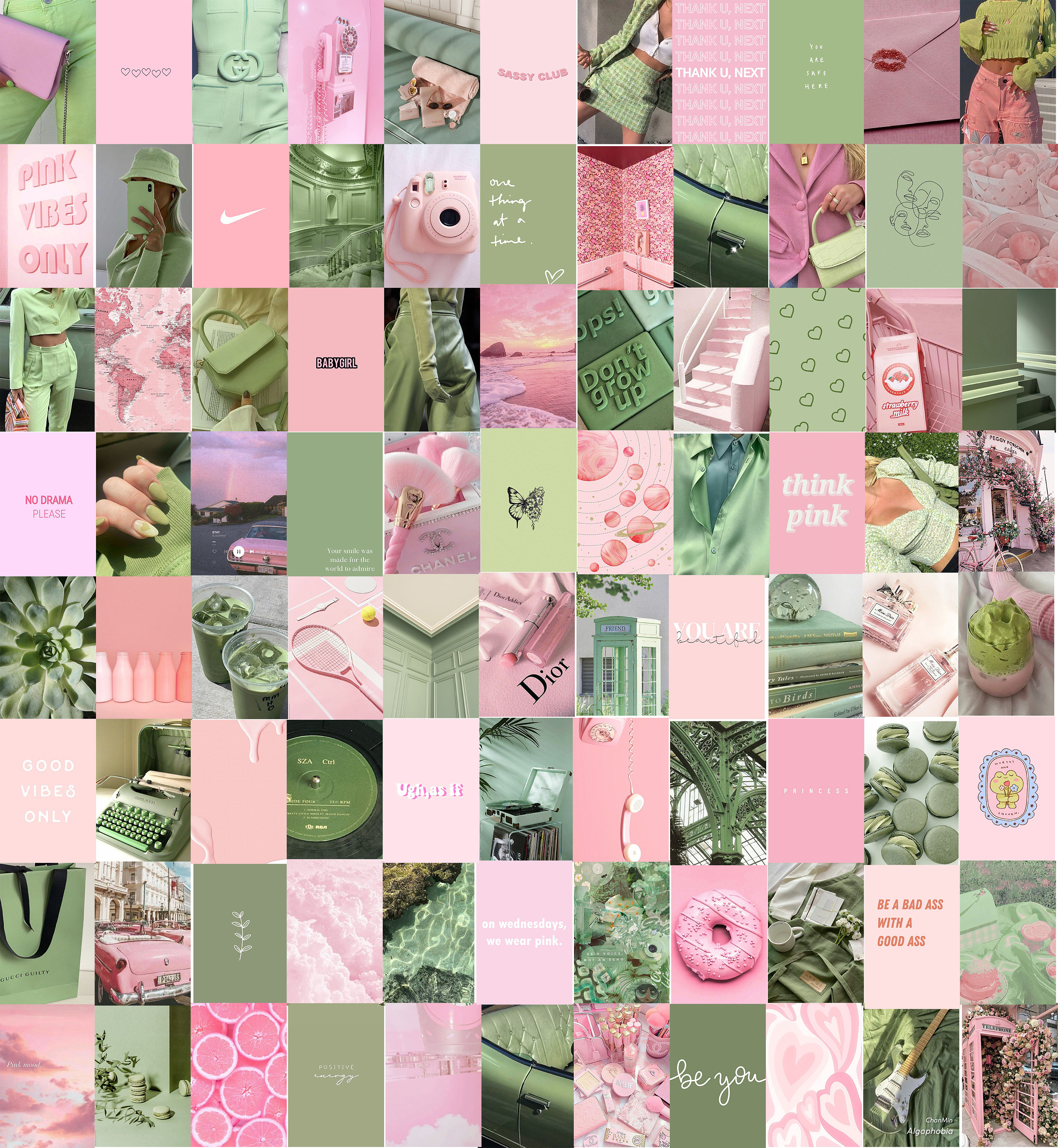 Sage Green Aesthetic Wall Collage Kit