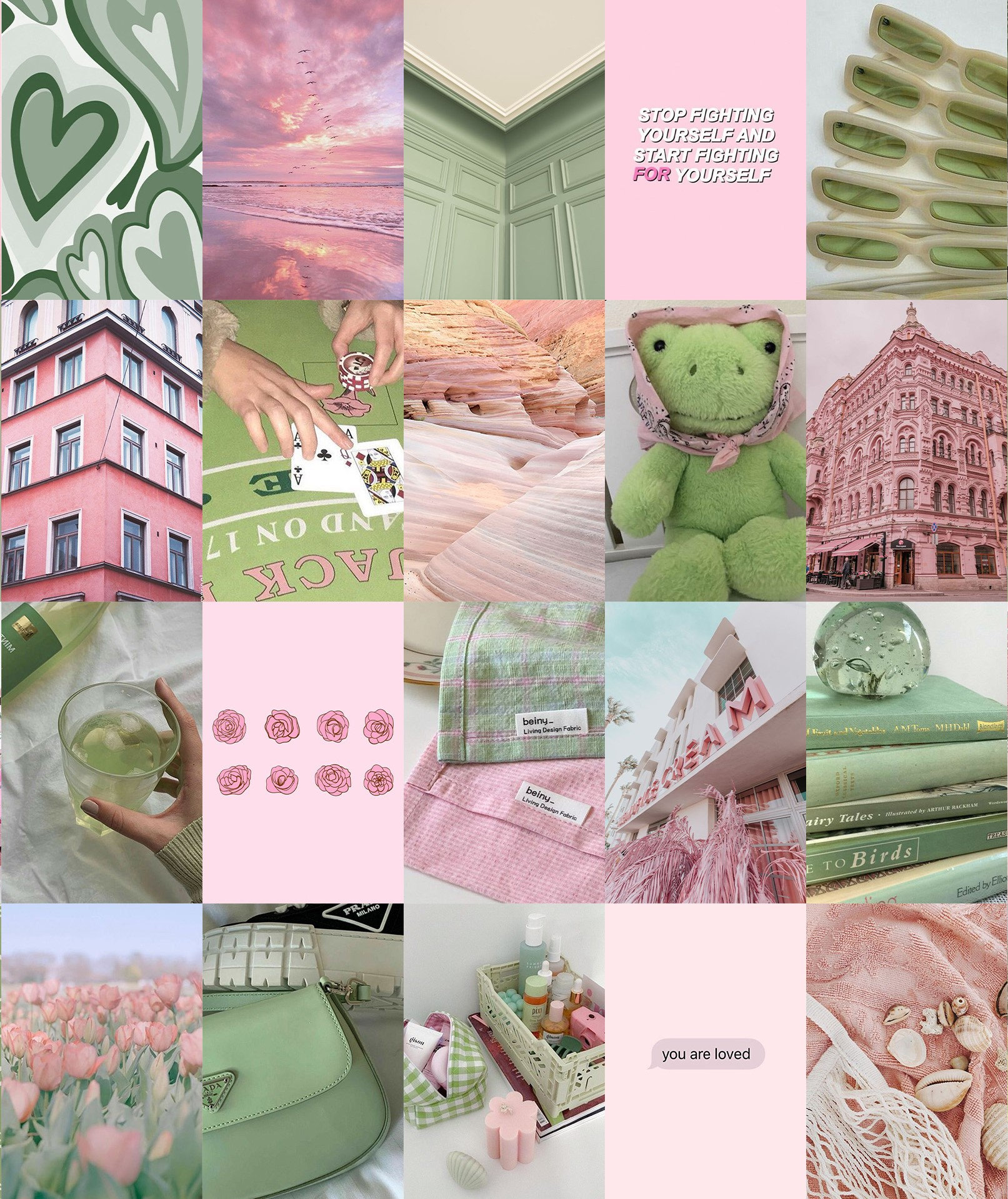 PCS Sage Pink Wall Collage Kit