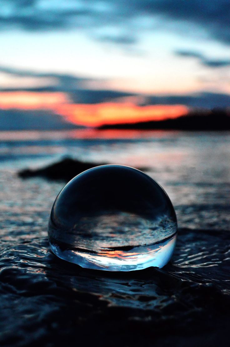 HD wallpaper: Clear Glass Ball on Shore